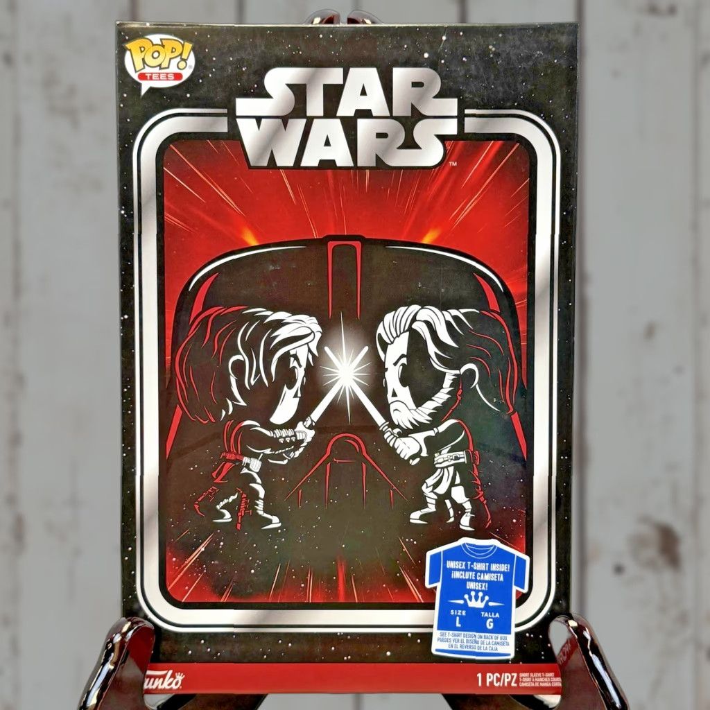 Star Wars VINTAGE Star Wars Shirt Mens Large Black Funko Pop Tees Anakin Vs Obi Wan Graphic Size US L / EU 52-54 / 3 - 1 Thumbnail