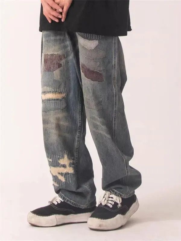 VIBE Retro high street distressed washed jeans Size US 32 / EU 48 - 2 Thumbnail