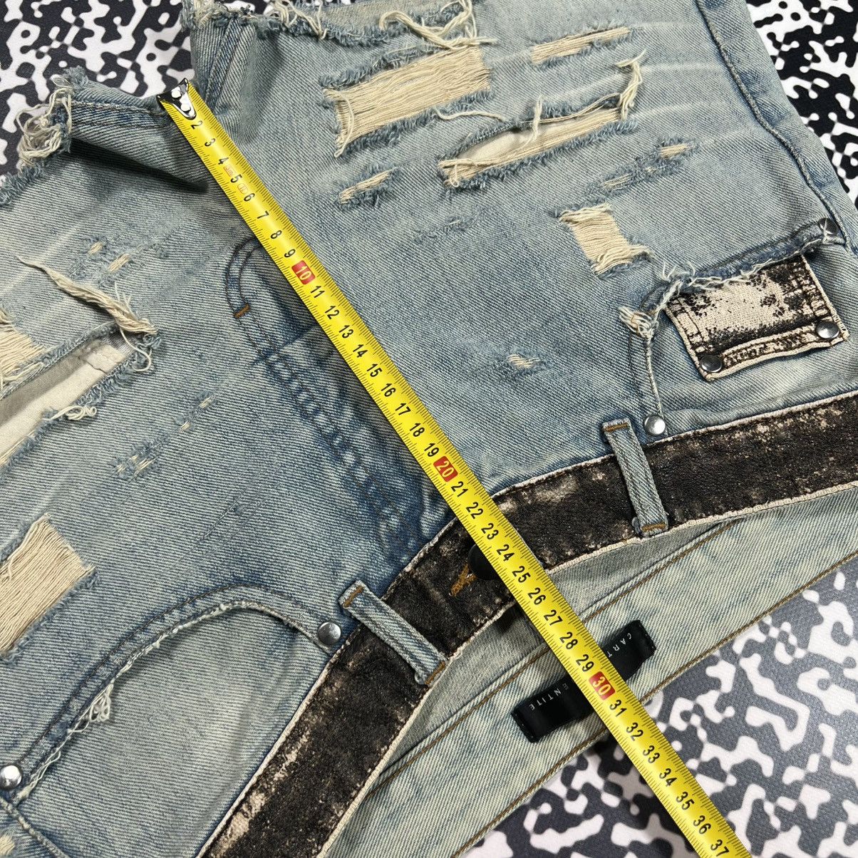 Japanese Brand Vintage Y2K Carte D’identine Japanese Distressed Shorts Size 30" / US 8 / IT 44 - 18 Thumbnail