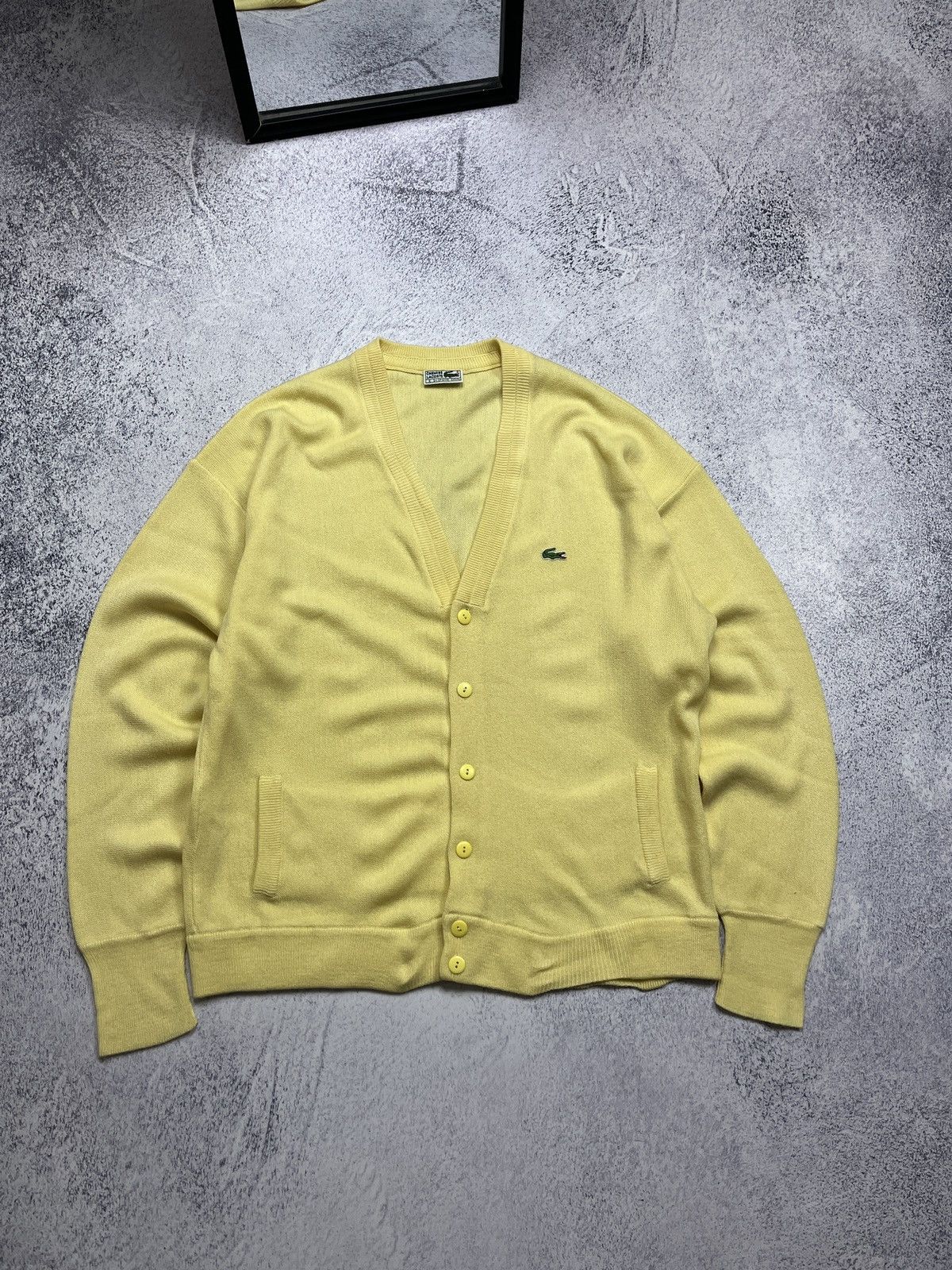 Lacoste Vintage 90’s Lacoste Acrylic Cardigan Sweater Made In Spain Size US XXL / EU 58 / 5 - 1 Thumbnail