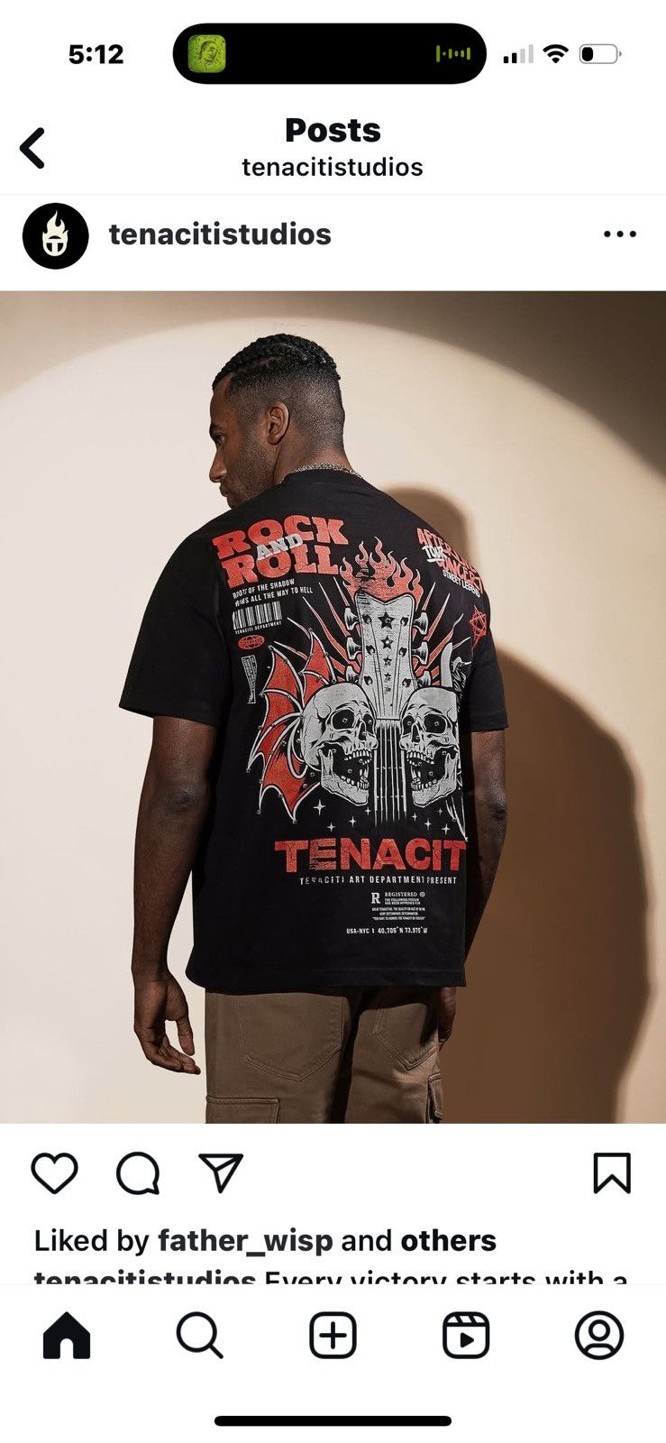 Other Tenaciti Studio Rock Head Tee BNWT Black XL Limited Edition Size US XL / EU 56 / 4 - 2 Thumbnail
