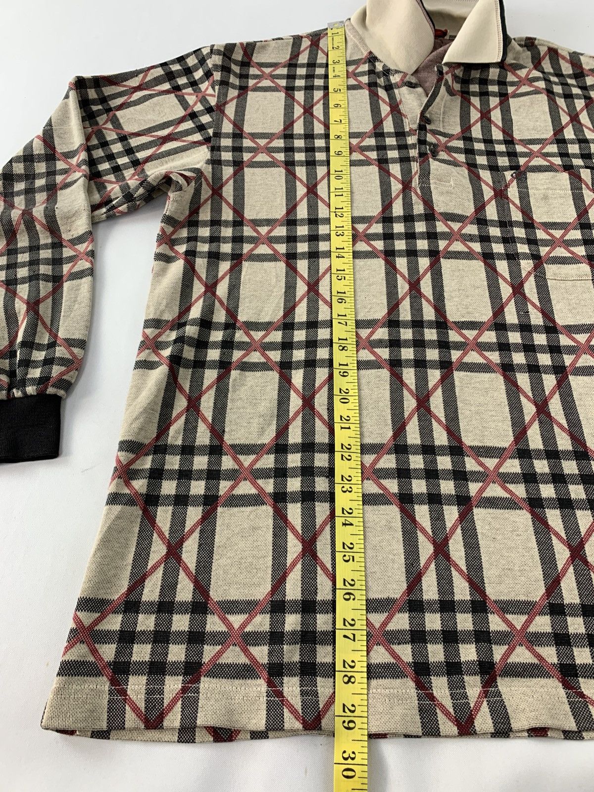 Giovanni Valentino 90s Giovanni Valentino Italy Checked Polo Tee Single Pocket Size US L / EU 52-54 / 3 - 10 Thumbnail