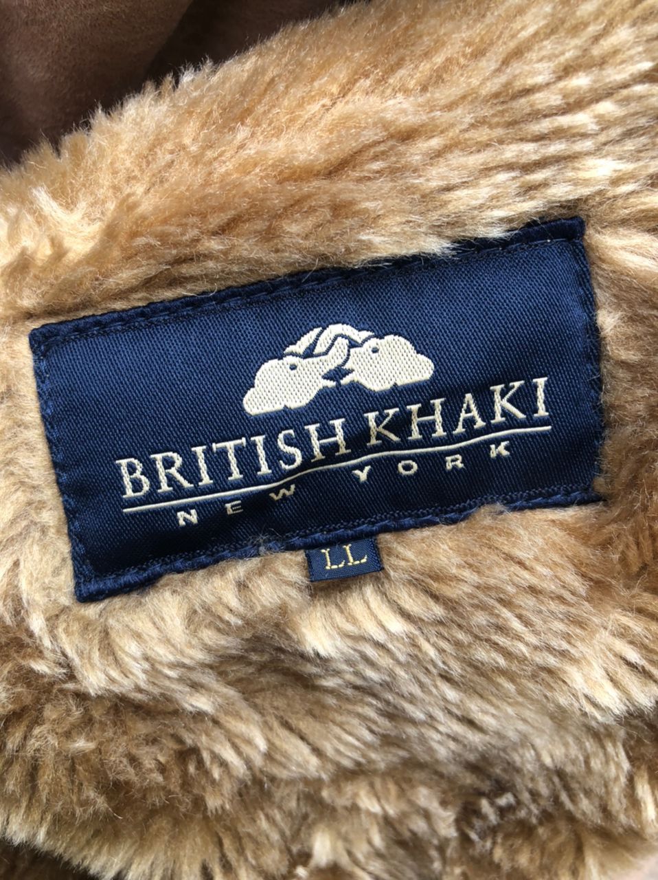 Japanese Brand × Vintage Vintage British Khaki NY Faux Fur Leather Jacket Size US L / EU 52-54 / 3 - 5 Thumbnail