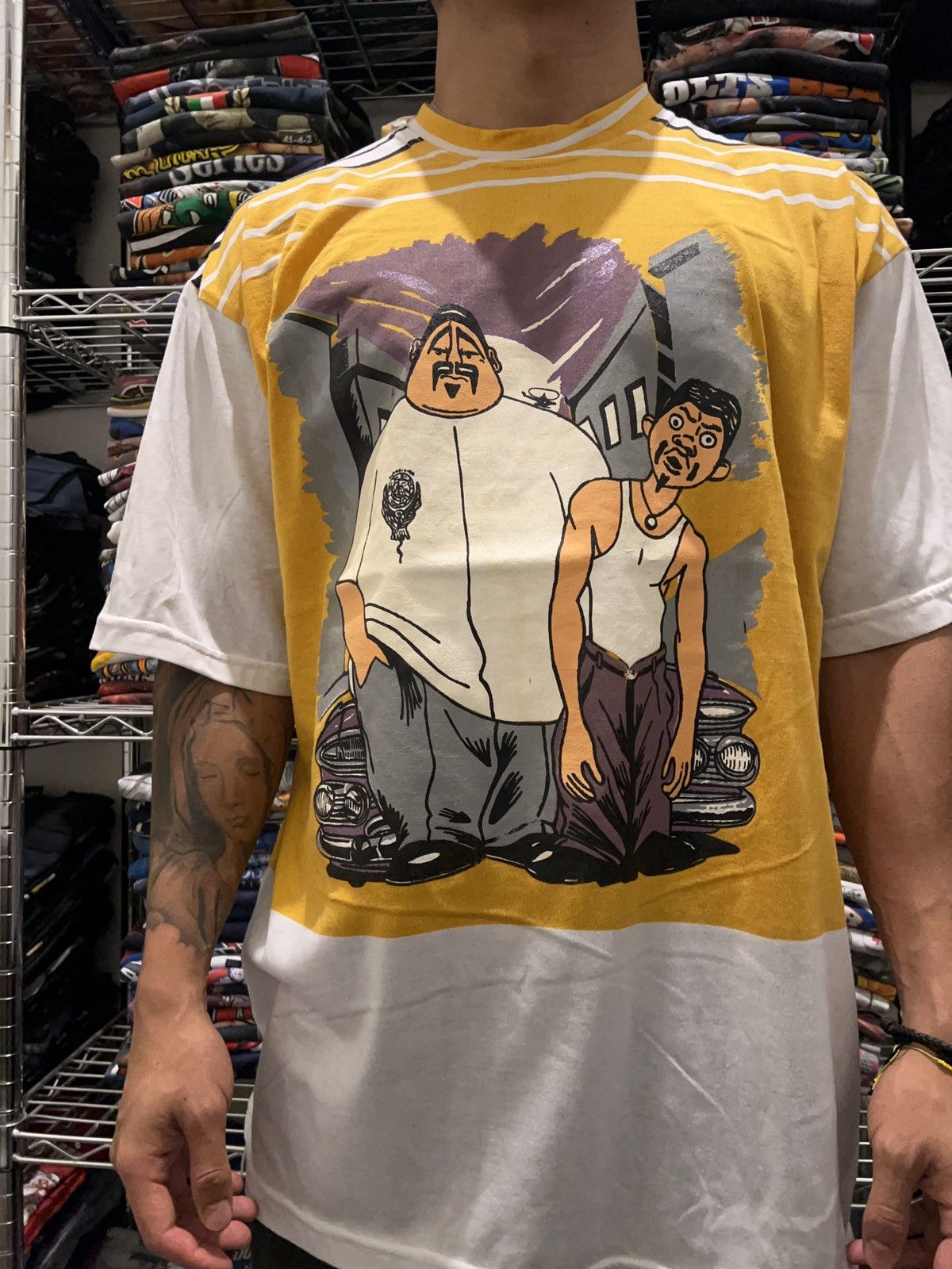 Homies 90s Vatos Locos Chicano Cholo Tee Size US XXL / EU 58 / 5 - 3 Thumbnail
