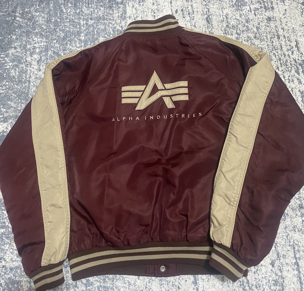 Alpha Industries Vintage alpha Industries baseball rare jacket with big logo Size US L / EU 52-54 / 3 - 1 Thumbnail