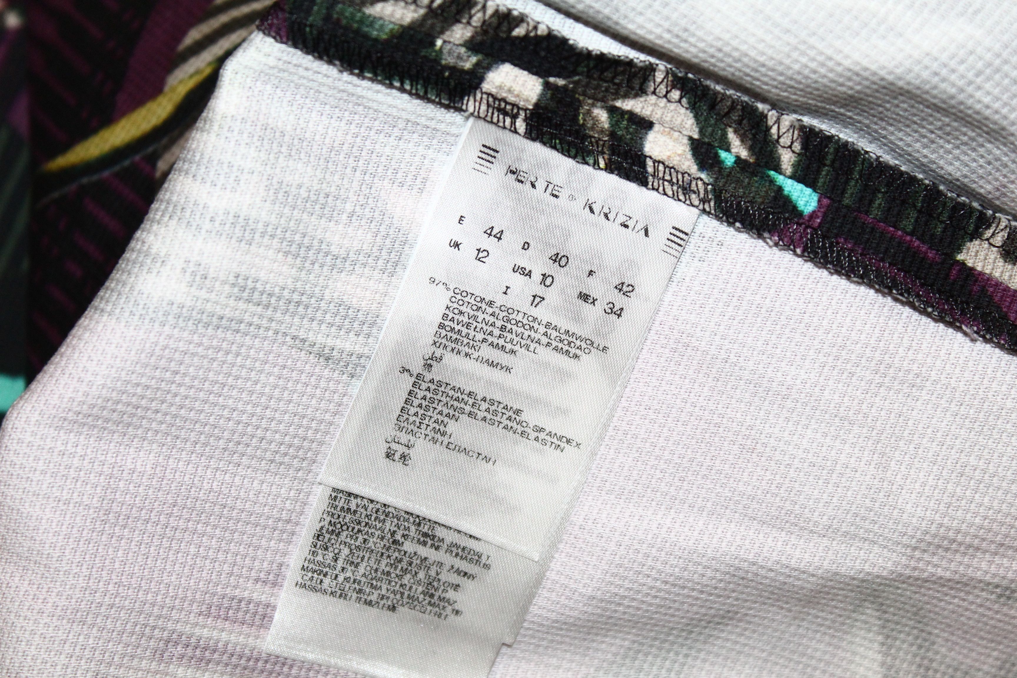 Krizia Uomo PerTe Krizia Lining Waffle Cotton Woven Floral Trouser Size 32" / US 10 / IT 46 - 9 Thumbnail