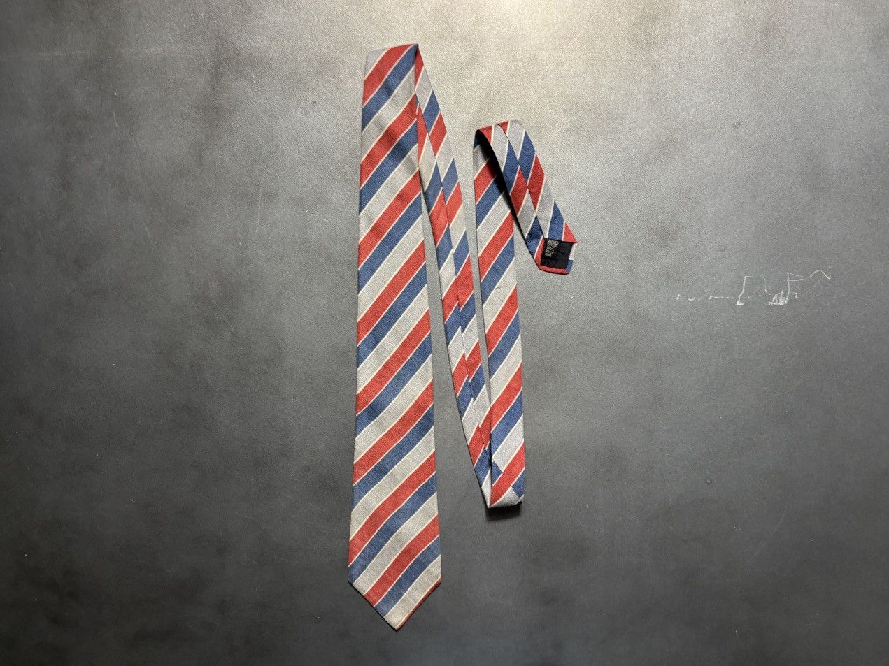 Lanvin Vintage Lanvin Tie 1970s Silk Necktie Striped Paris 1960s Size ONE SIZE - 16 Thumbnail