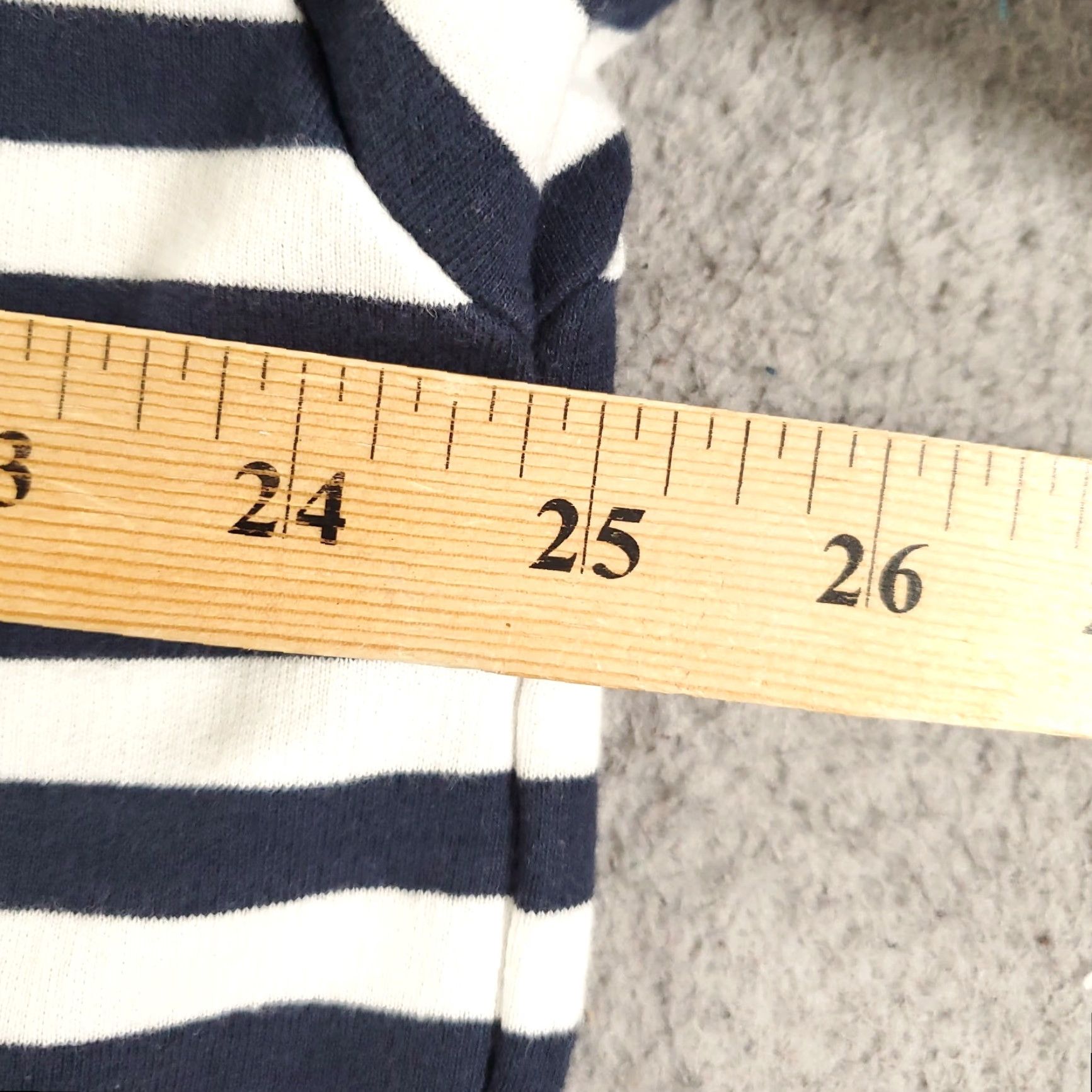 Anne Klein Anne Klein Top Womens 1X Striped Boat Neck Nautical Drawstring Hem Button Accent Size XL / US 12-14 / IT 48-50 - 4 Thumbnail