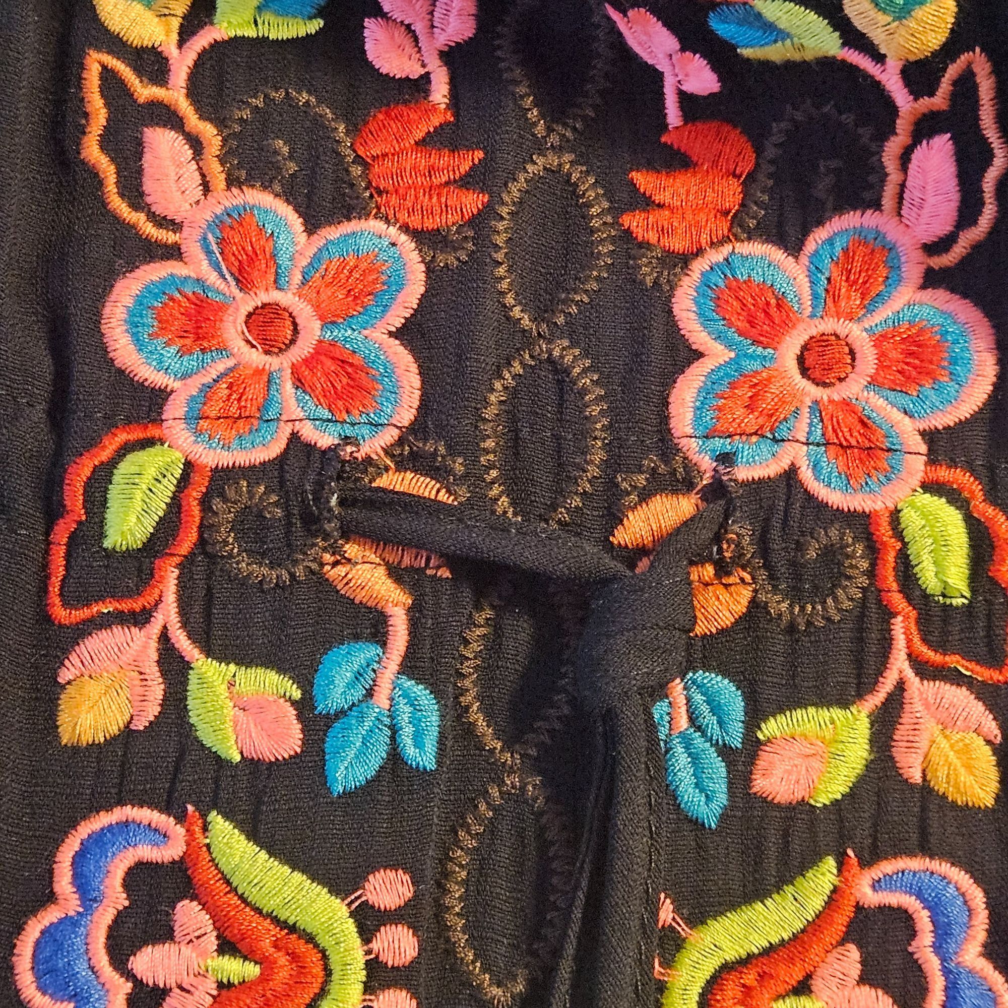 MISA Los Angeles Misa Women's Embroidered Mini Dress Black S Boho Festival Re Size S / US 4 / IT 40 - 7 Thumbnail