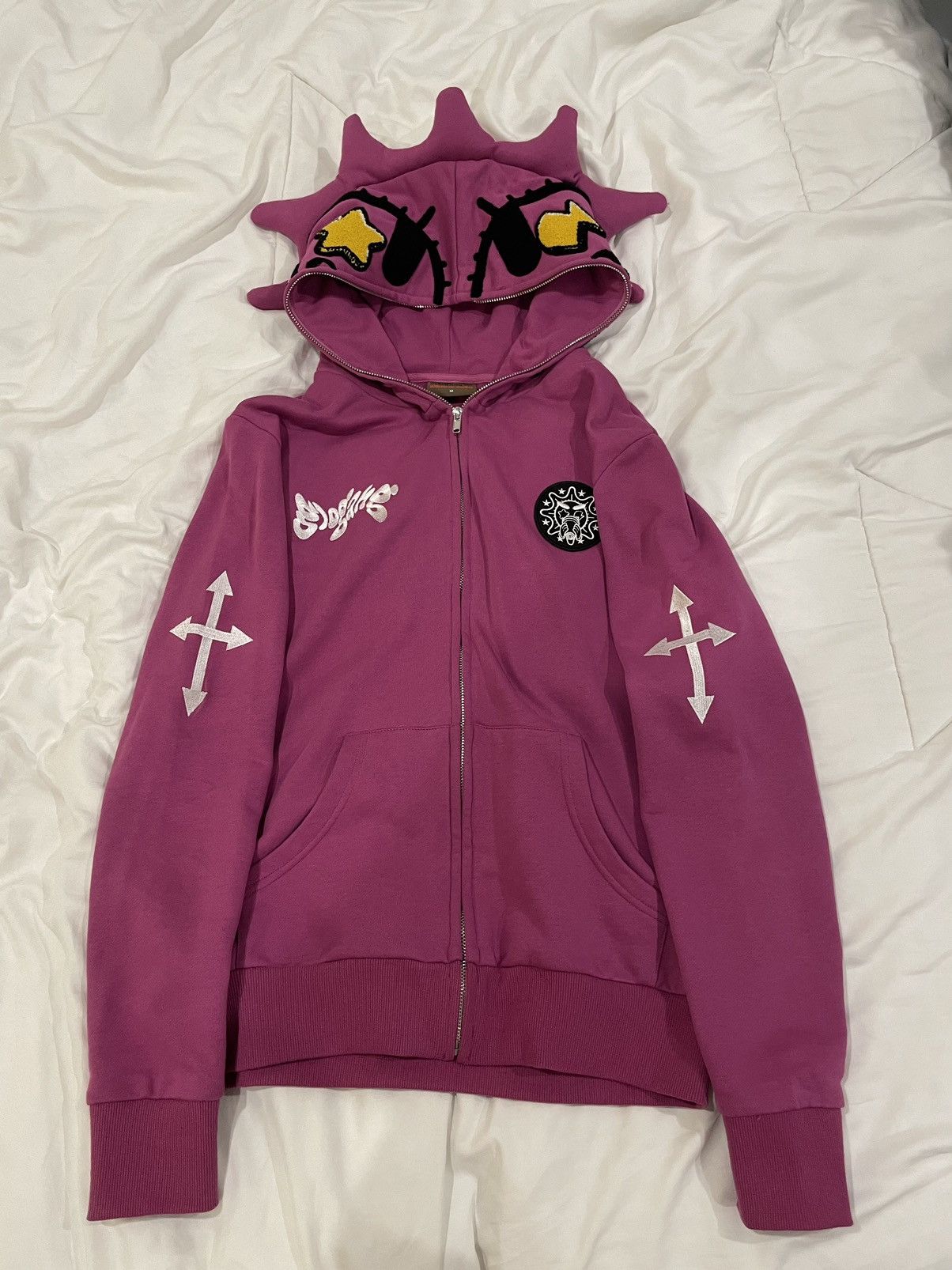 Glo Gang Glo Man Full Zip Up Hoodie Purple