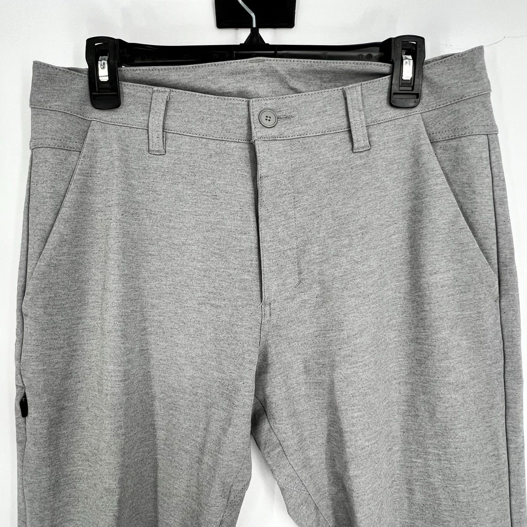 Vintage BYLT Everyday Pant 2.0 Slim Fit Chino Pants Mens 34 Gray 34x30 Tapered Flat Front Zip Pocket Slas h Pockets Casual Size US 34 / EU 50 - 2 Thumbnail