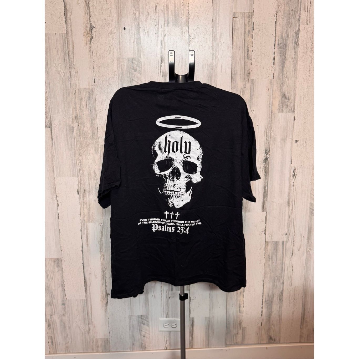 Other VLLA Holy Skull Psalm 23:4 Graphic Tee | Oversized Christian Streetwear T-Shirt – Size 4XL Size US XXL / EU 58 / 5 - 3 Thumbnail