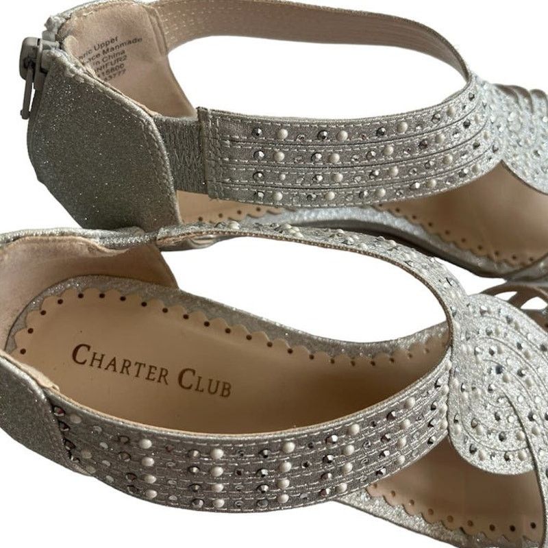 Other Charter Club Ginifur embellished wedge sandals women's 7.5 Size US 7.5 / IT 37.5 - 5 Thumbnail