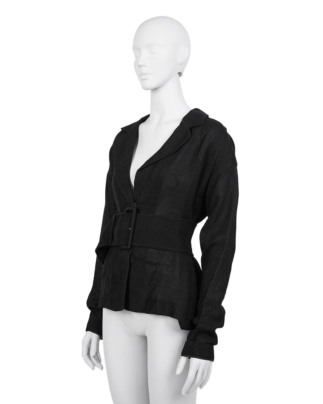 Prada Prada S/S2001 Runway Viscose Linen Belted Shirt Size M / US 6-8 / IT 42-44 - 5 Thumbnail