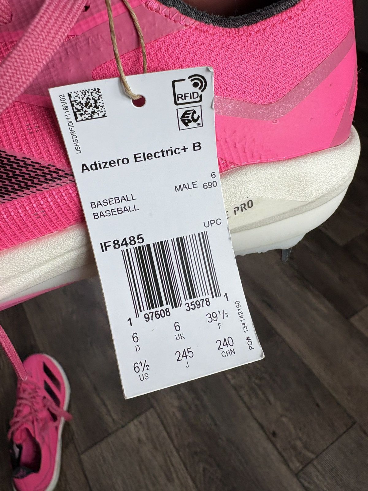Adidas Adidas Adizero Electric+ B Lucid Pink Men Size 6.5 IF8485 Size US 6.5 / EU 39-40 - 7 Thumbnail