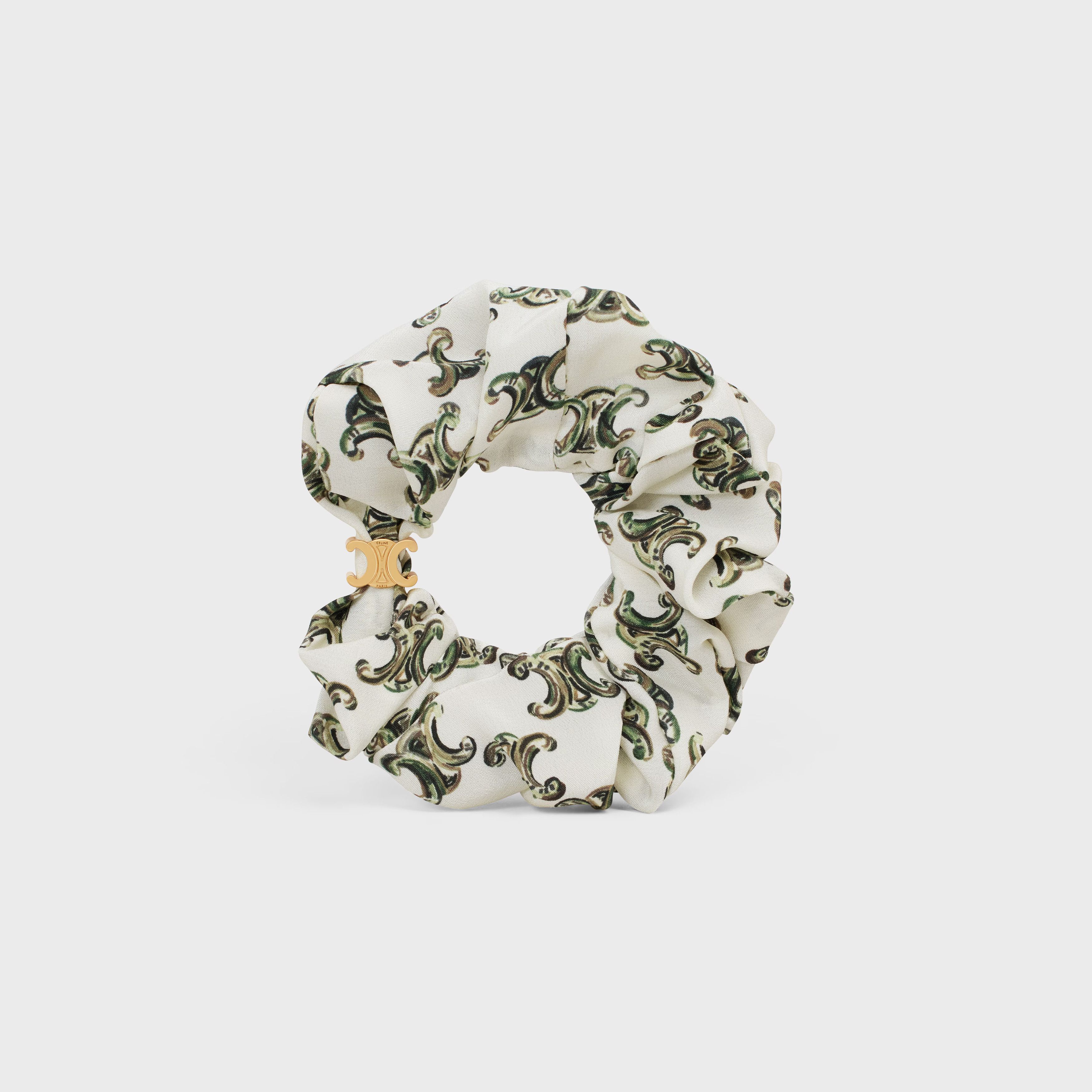 Celine o1bcso1str0925 460CN2SIB Size: OS / Scrunchy in Gold/Craie Size ONE SIZE - 1 Thumbnail