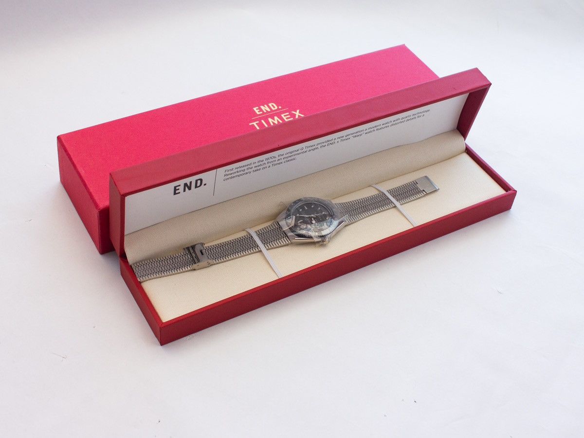 image of End. X Timex Q Series ‘Warp’ Watch - L E Tw2W569007U in Silver, Men's (Size 38)