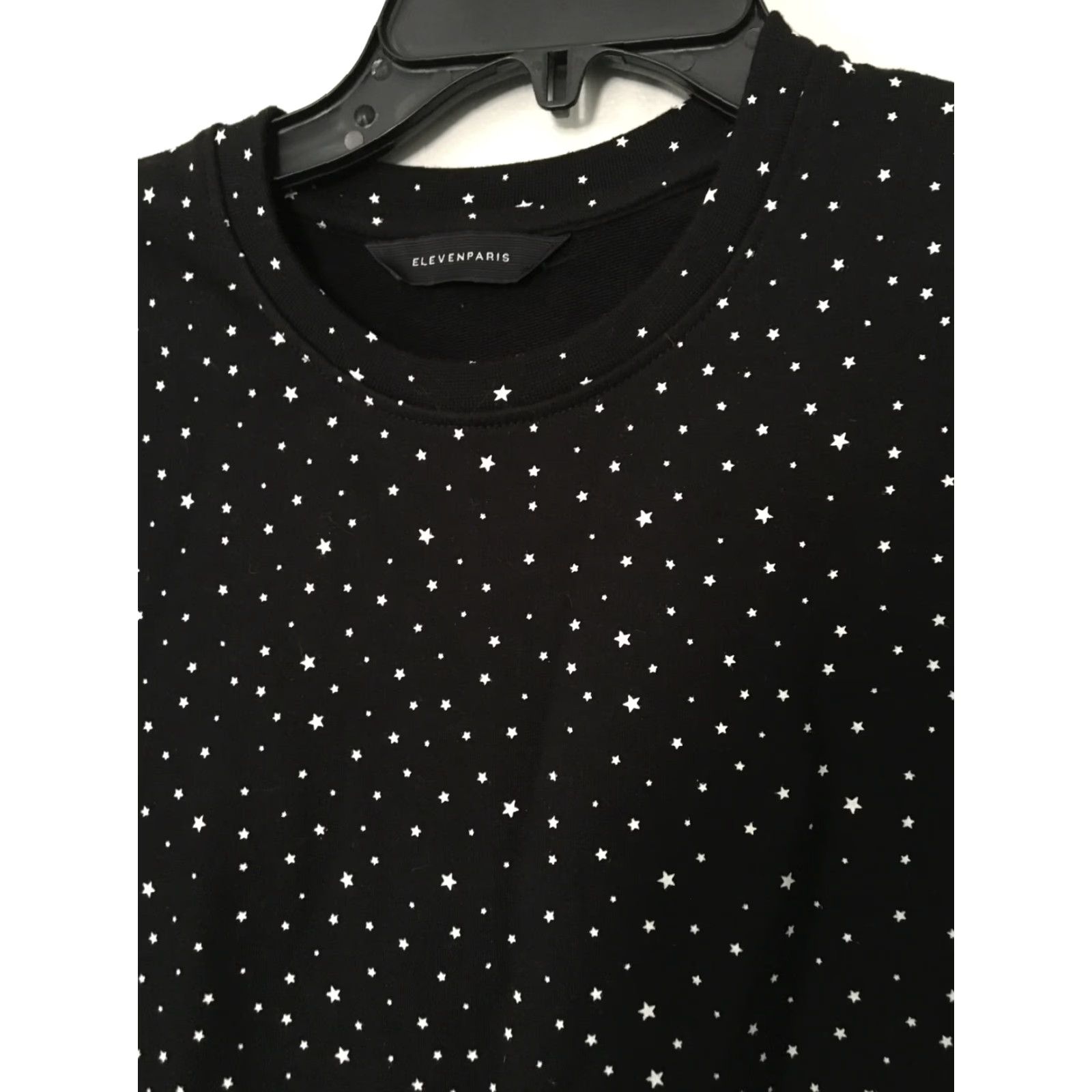Eleven Paris Eleven Paris Sweatshirt Womens Small Navy Blue Star Print Crew Neck Long Sleeve All Seasons Regular Fit 100% Cotton with Logo Size S / US 4 / IT 40 - 4 Thumbnail
