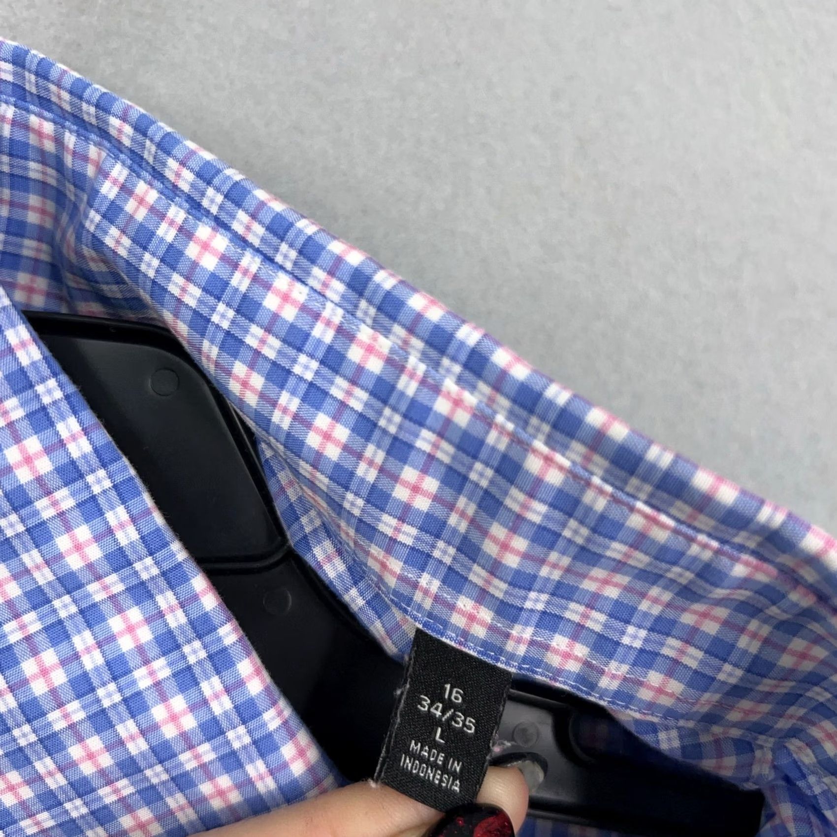 Ralph Lauren Lauren Ralph Lauren Shirt Mens Large Blue Plaid Button-Down Stretch Black Label Shirt Size US L / EU 52-54 / 3 - 5 Thumbnail