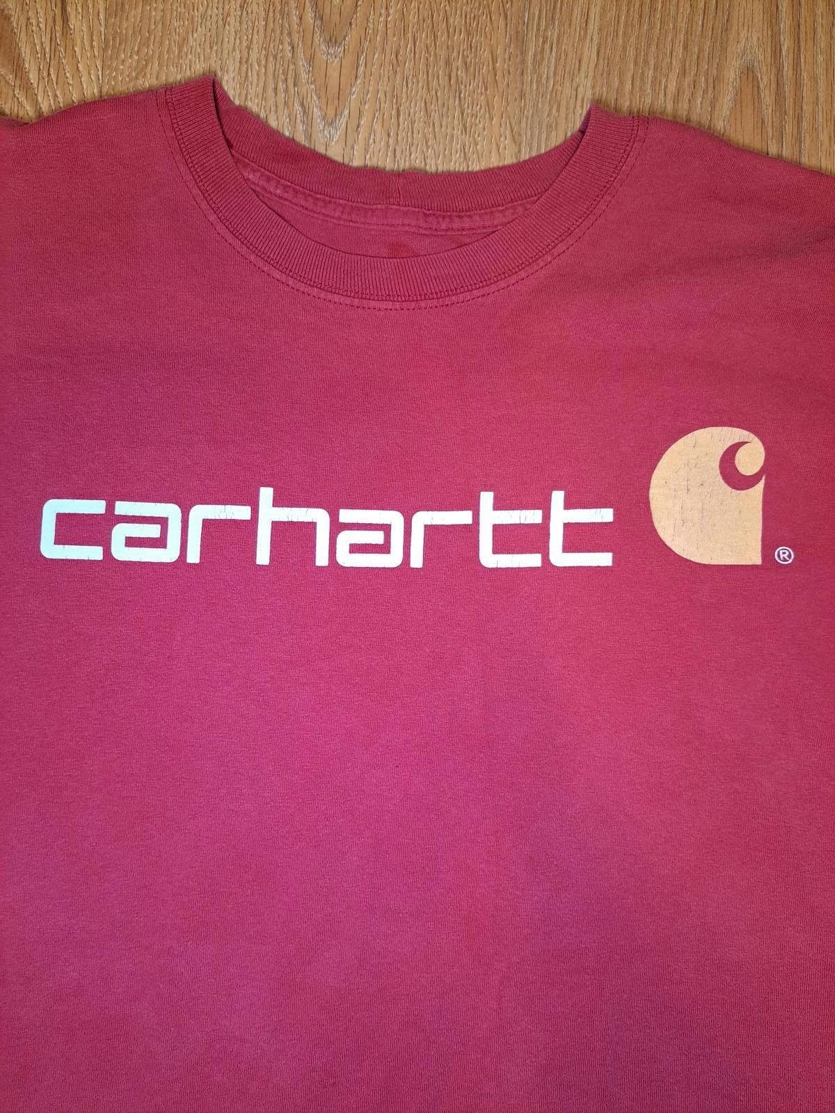 Carhartt Carhartt Logo Long Sleeve Shirt Mens Red XL Cotton Size US XL / EU 56 / 4 - 2 Thumbnail