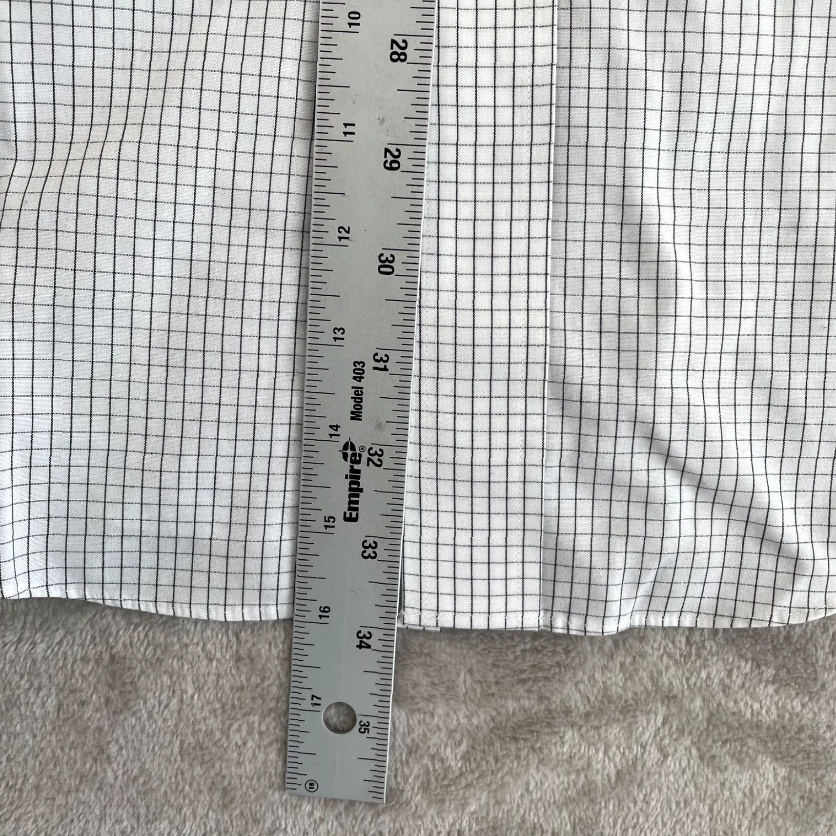 Brooks Brothers Brooks Brothers x Stanford Dress Shirt Men 16.5 34-35 White Check Non-Iron NWOT Size 46R - 7 Thumbnail