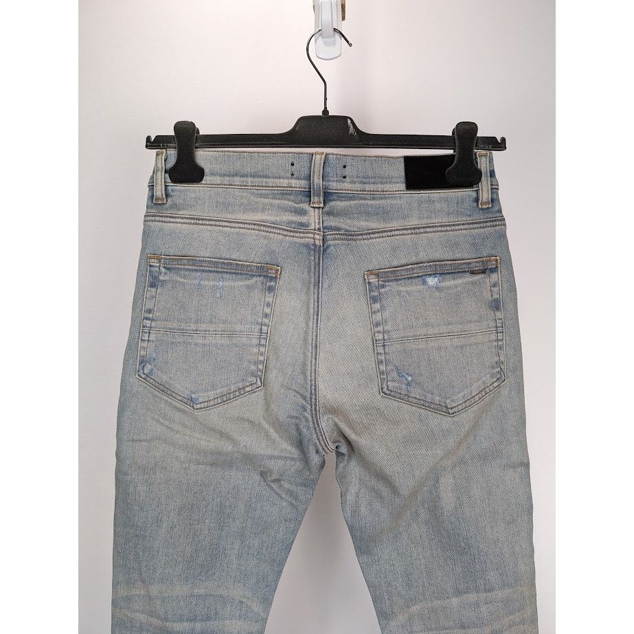 Amiri o1rshd1 Print Drip Logo Jeans in Clay Indigo Size US 32 / EU 48 - 16 Thumbnail