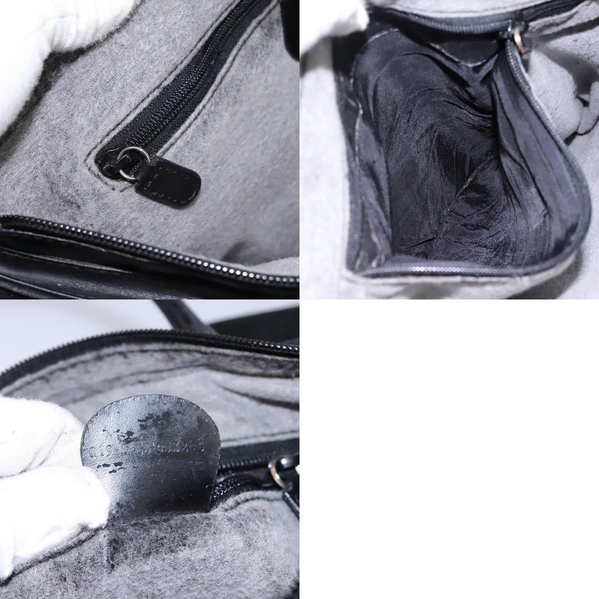 Gucci GUCCI Handbag Suede Black Silver Size ONE SIZE - 13 Thumbnail