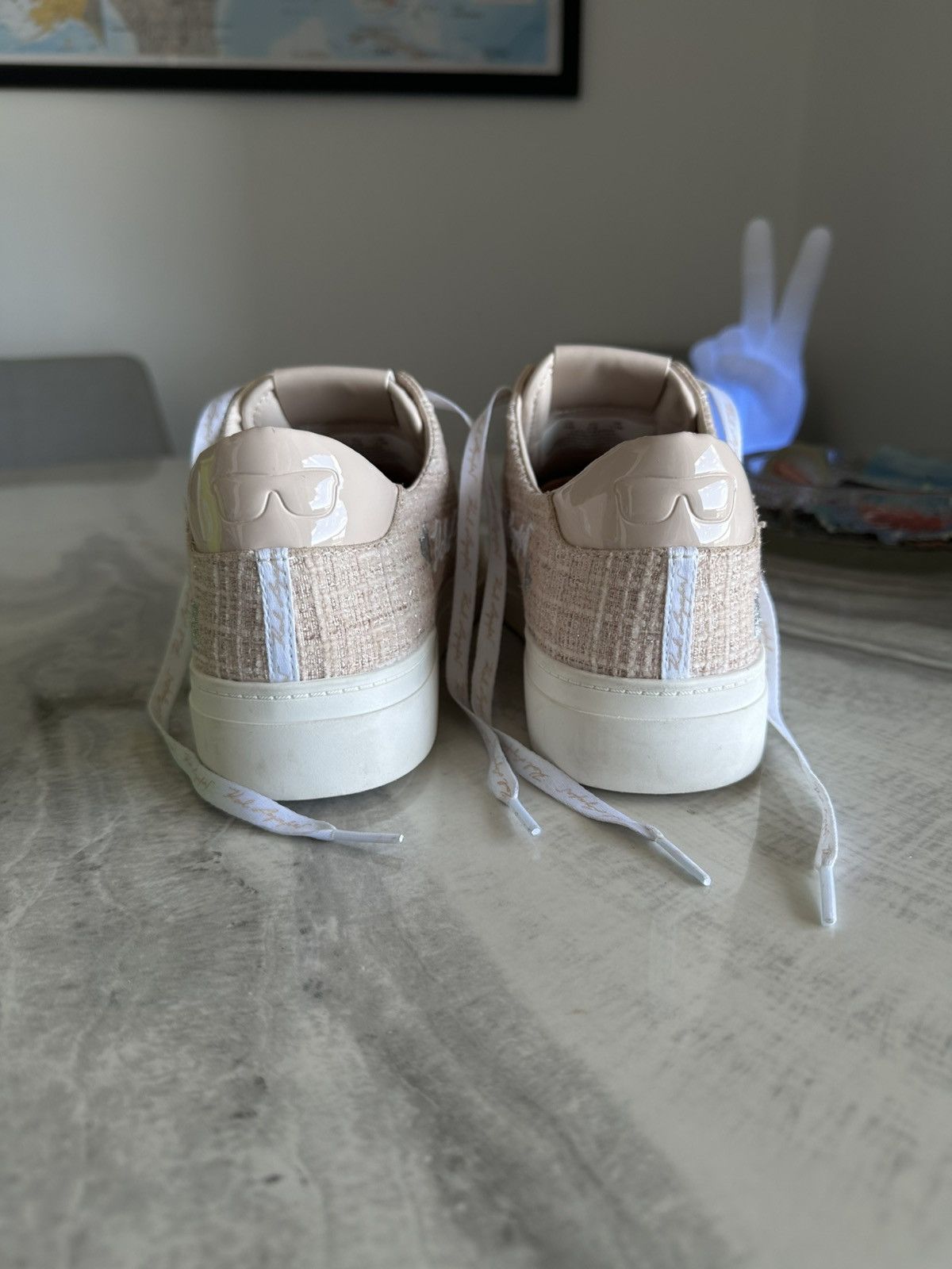 Karl Lagerfeld Karl Lagerfeld Paris Cate Pin Blush Beige Sneakers Size US 10 / IT 40 - 8 Thumbnail