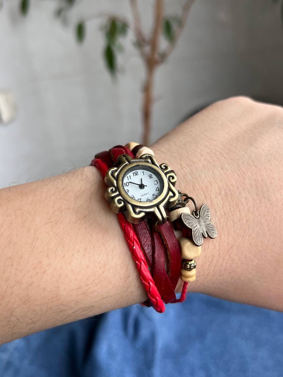 Japanese Brand × Vintage Vintage Japanese style futuristic Watch Red amulet 🦋 Size ONE SIZE - 6 Thumbnail