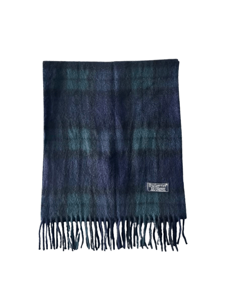Burberry Burberry Check Scarf Blue/Green 100% Cashmere Unisex Scarf Size ONE SIZE - 5 Thumbnail