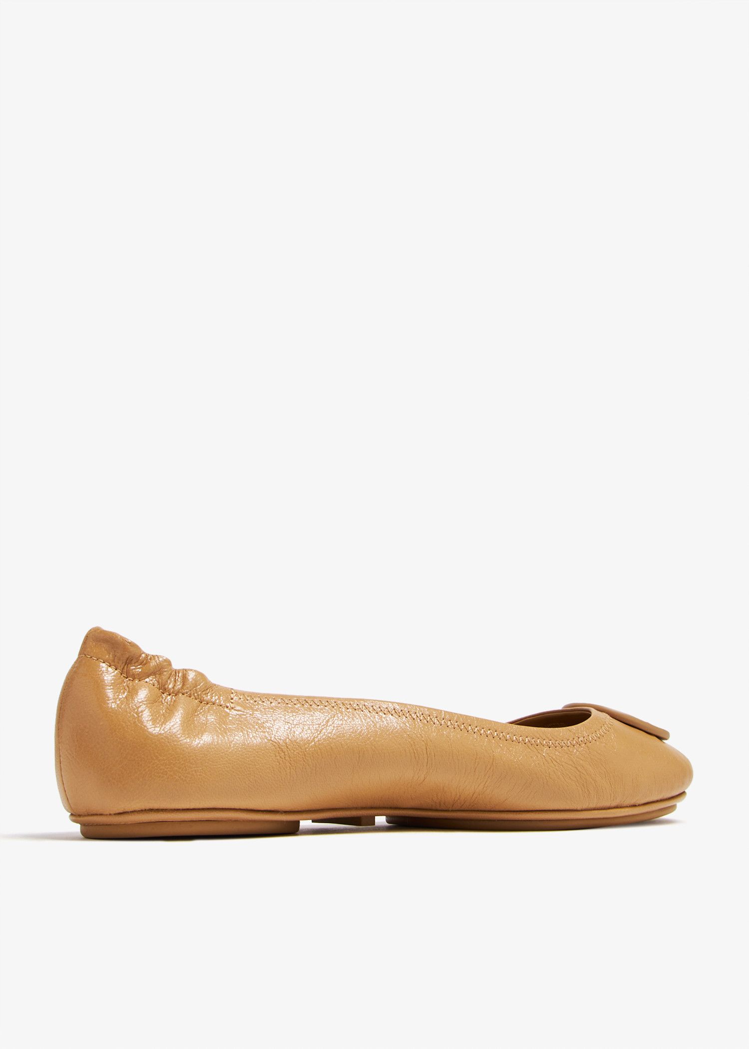 Tory Burch o1s22i1n1024 Shiny Leather Ballet Flats in Beige Size US 8 / IT 38 - 4 Thumbnail