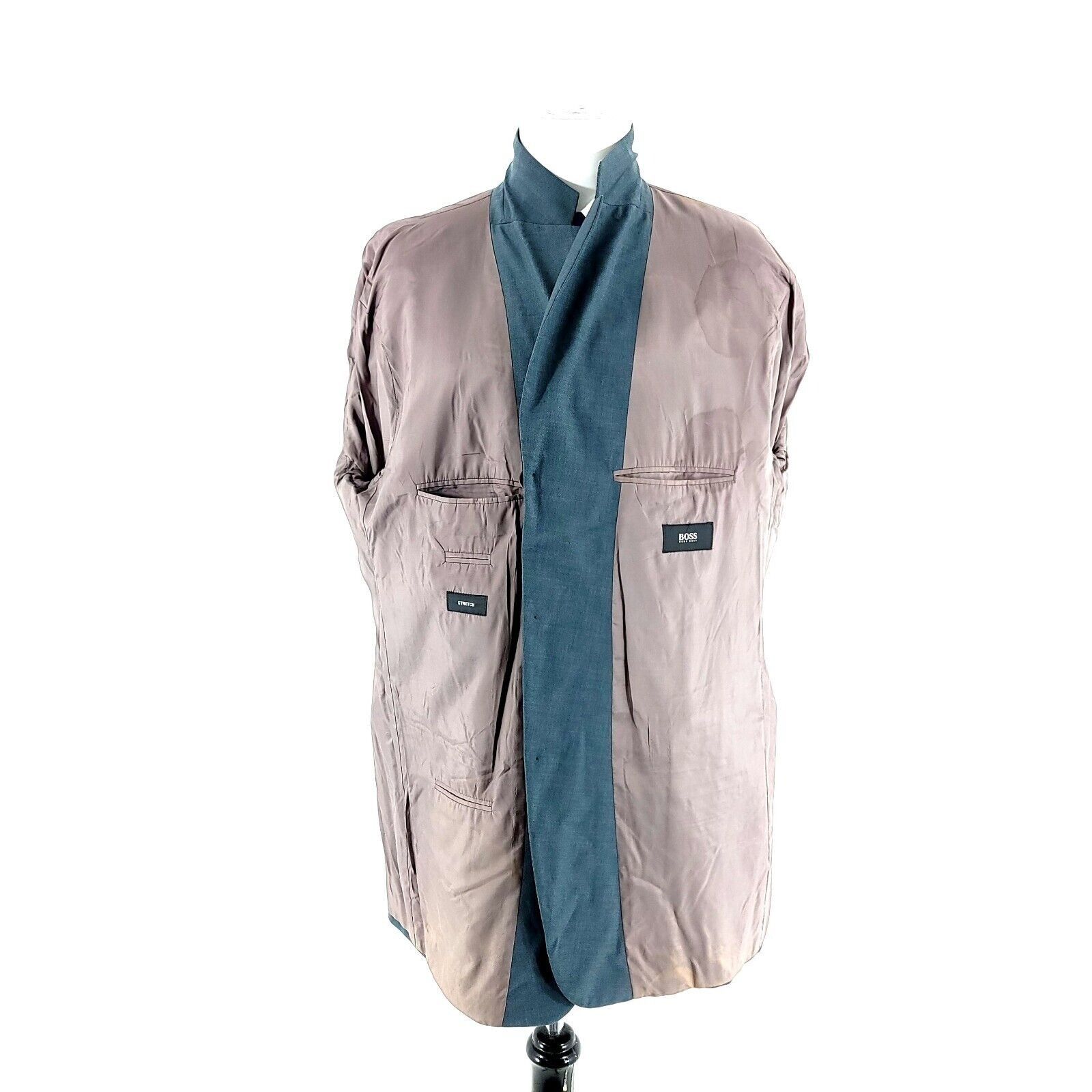 Hugo Boss Hugo Boss Einstein Wool 3 Button Blazer 48L Gray Blue Basket Size 48L - 12 Thumbnail