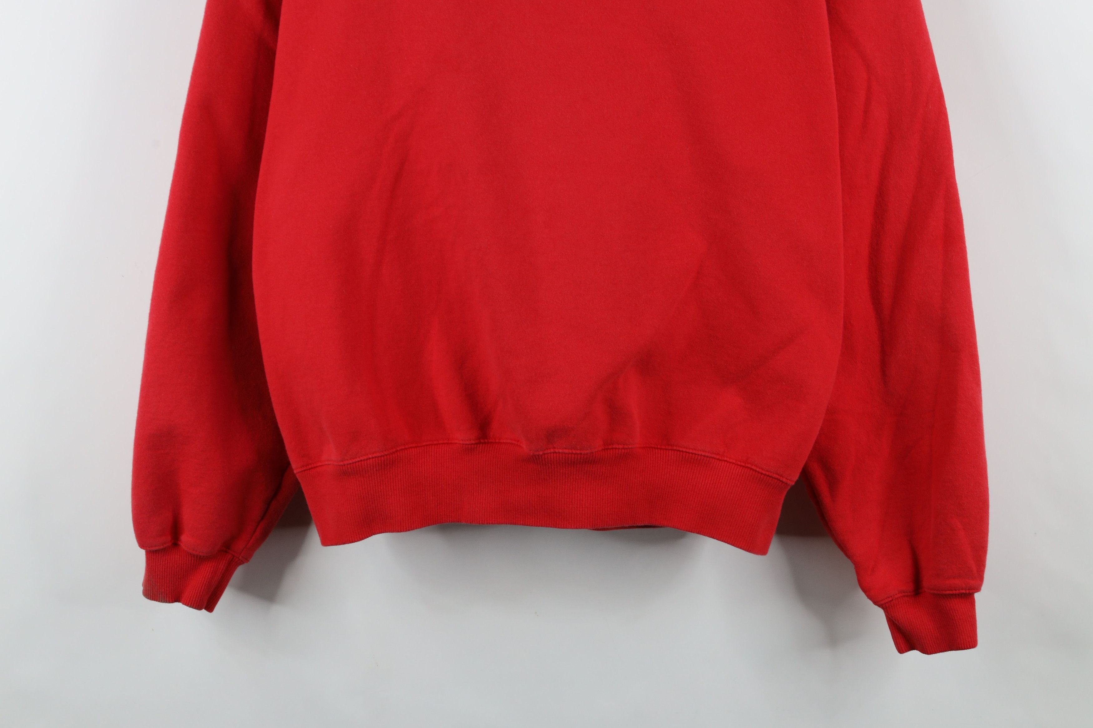 Champion × Vintage Vintage 90s Champion Classic Logo Crewneck Sweatshirt Red Size US L / EU 52-54 / 3 - 3 Thumbnail
