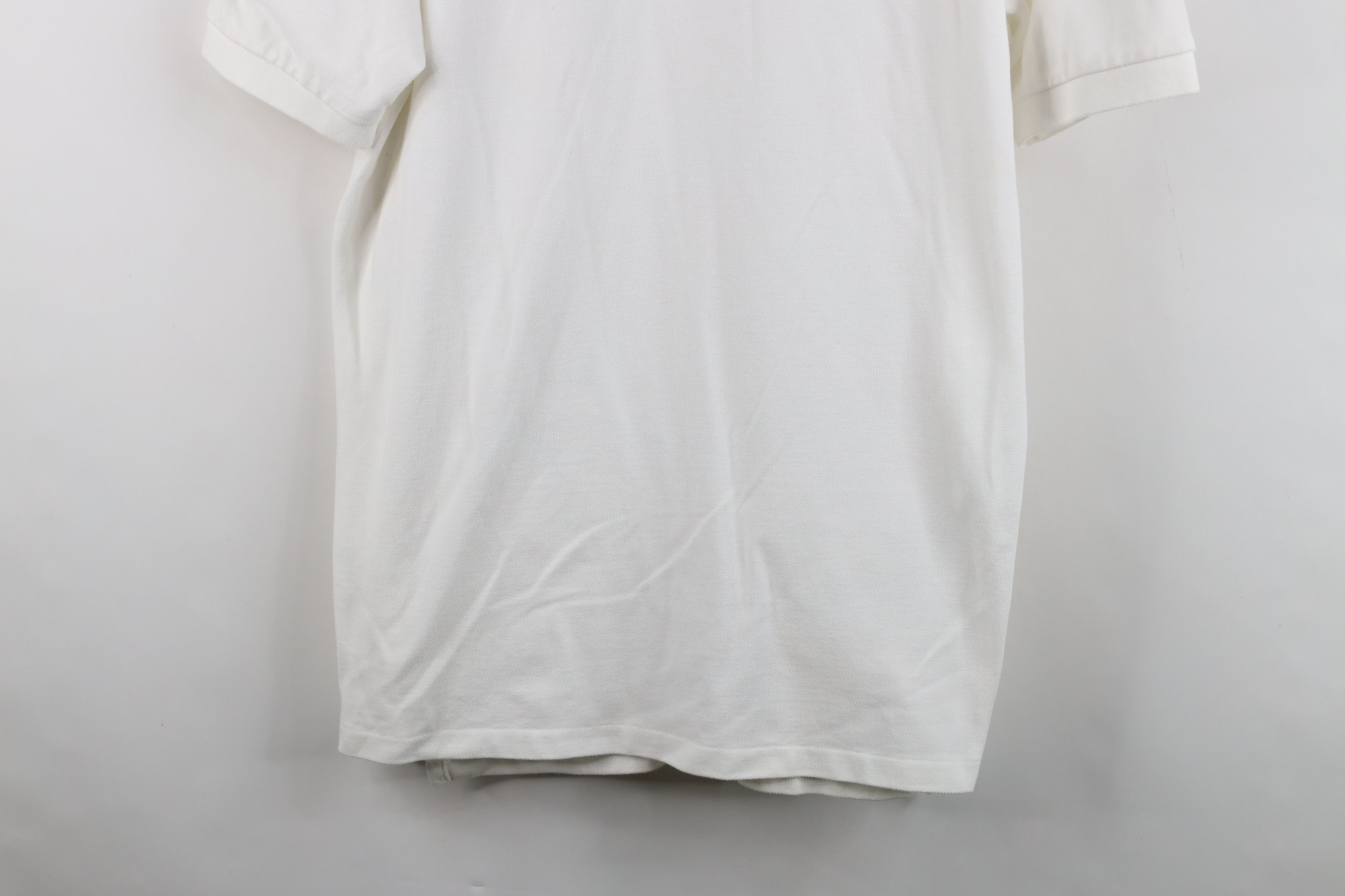 Ralph Lauren Vintage Ralph Lauren Pique Cotton Knit Golf Polo Shirt White Size US XL / EU 56 / 4 - 3 Thumbnail
