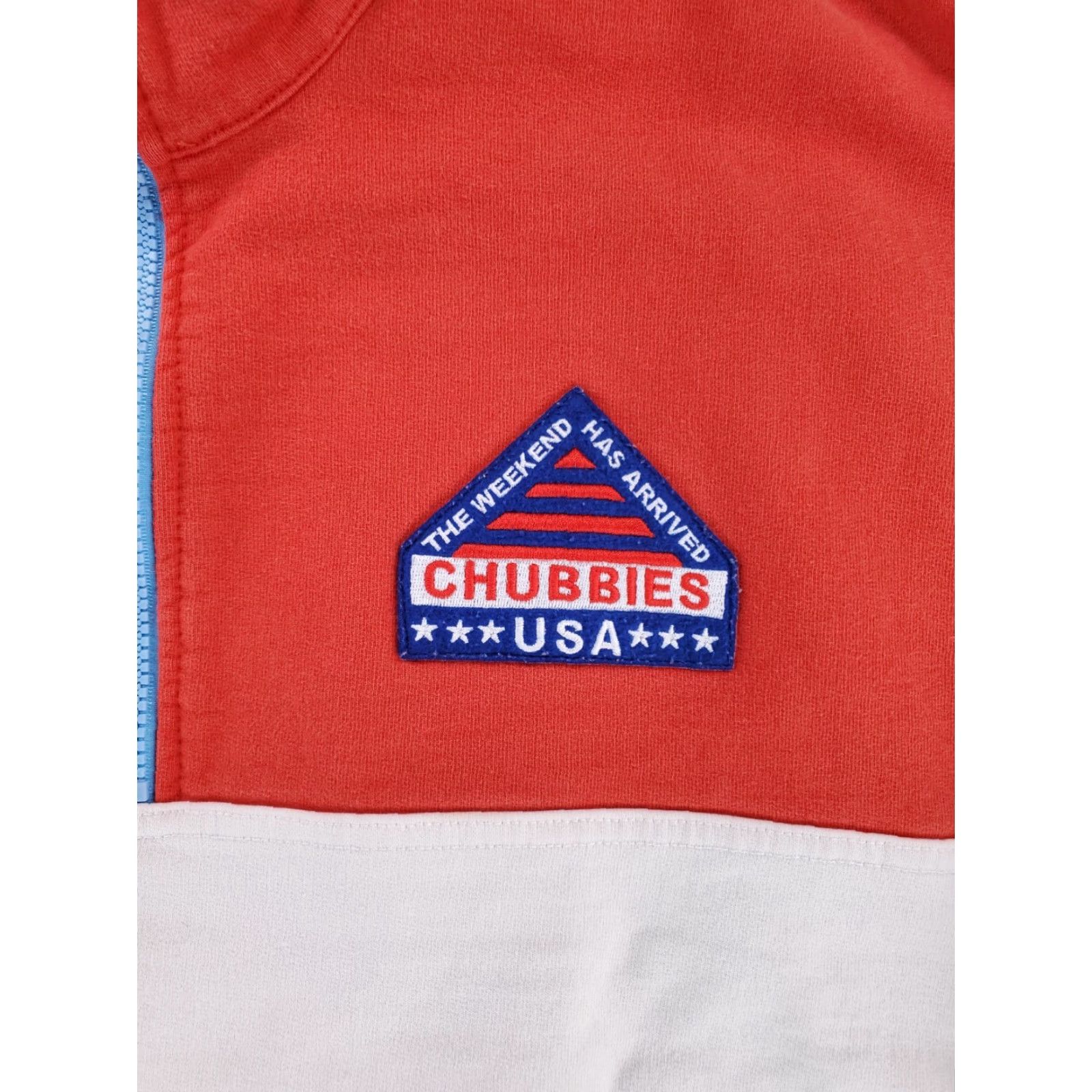 Chubbies Chubbies Sweatshirt 1/4 Zip Mens M Red Blue White Banded Collar USA Multicolor Shirt Size US M / EU 48-50 / 2 - 2 Thumbnail