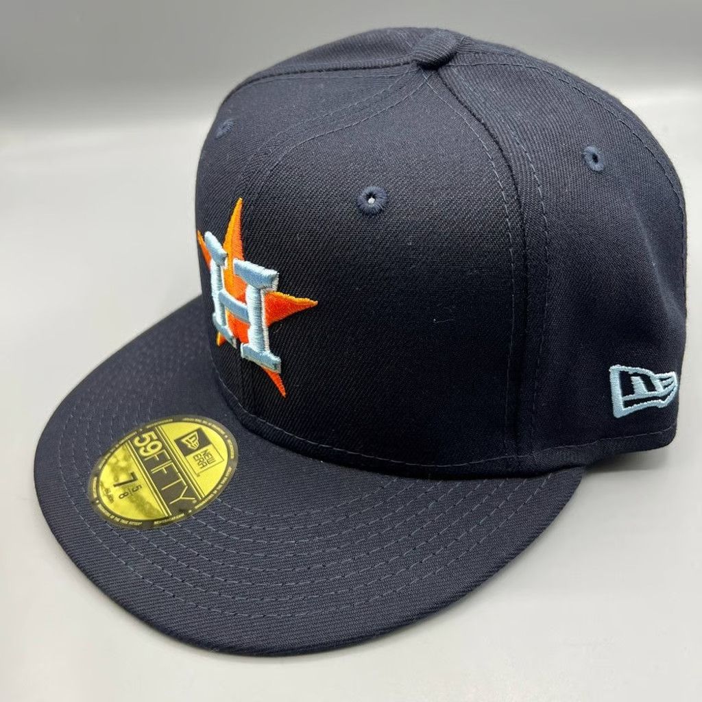 New Era Houston Astros Hat Men 7 5/8 Cloud 59Fifty New Era Fitted Size ONE SIZE - 3 Thumbnail