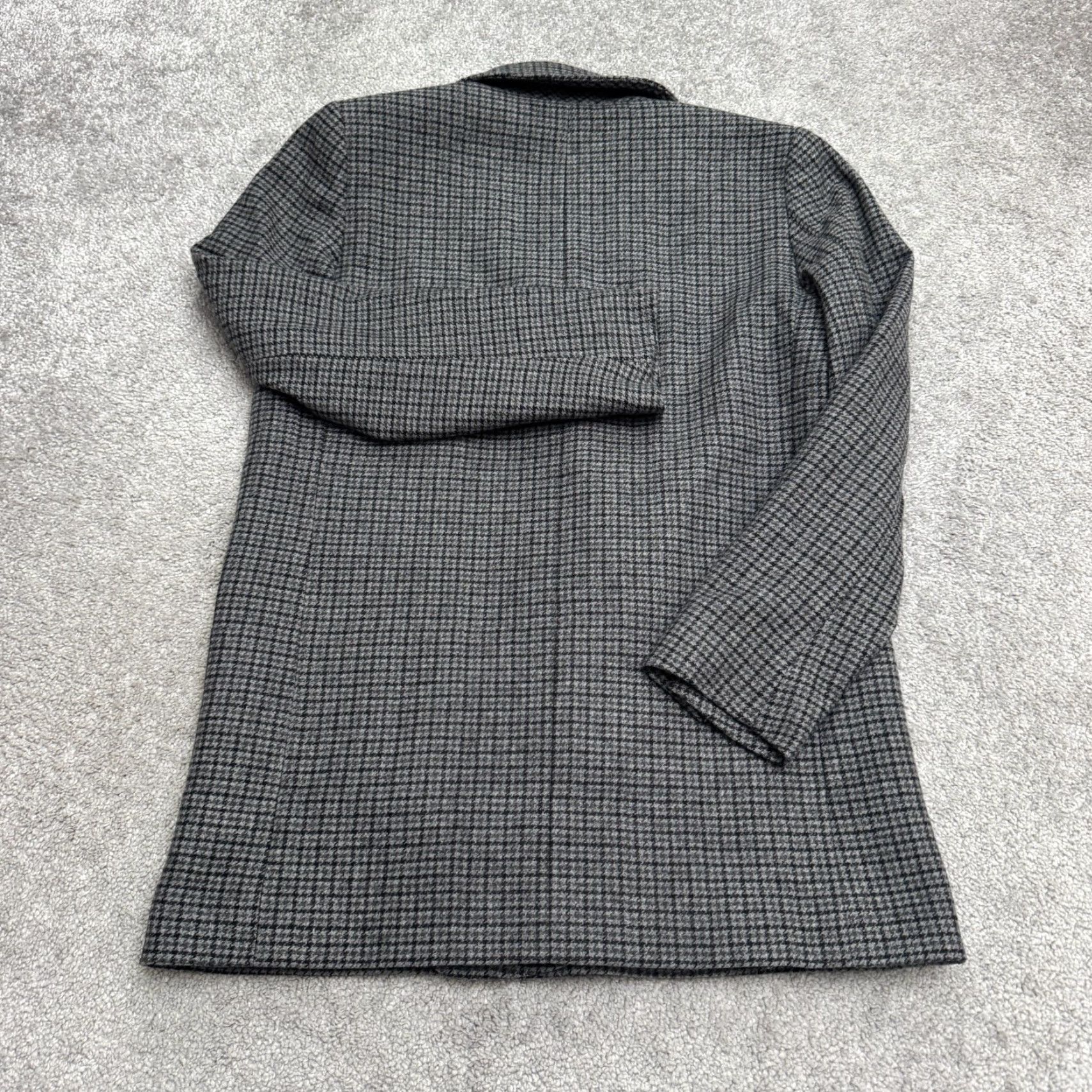 Everlane Everlane Blazer Jacket Womens 00P Petite Houndstooth Gray Wool Blend Button Closure Early 2000s Classic Preppy Mens? Size XXS / US 00 / IT 34 - 2 Thumbnail