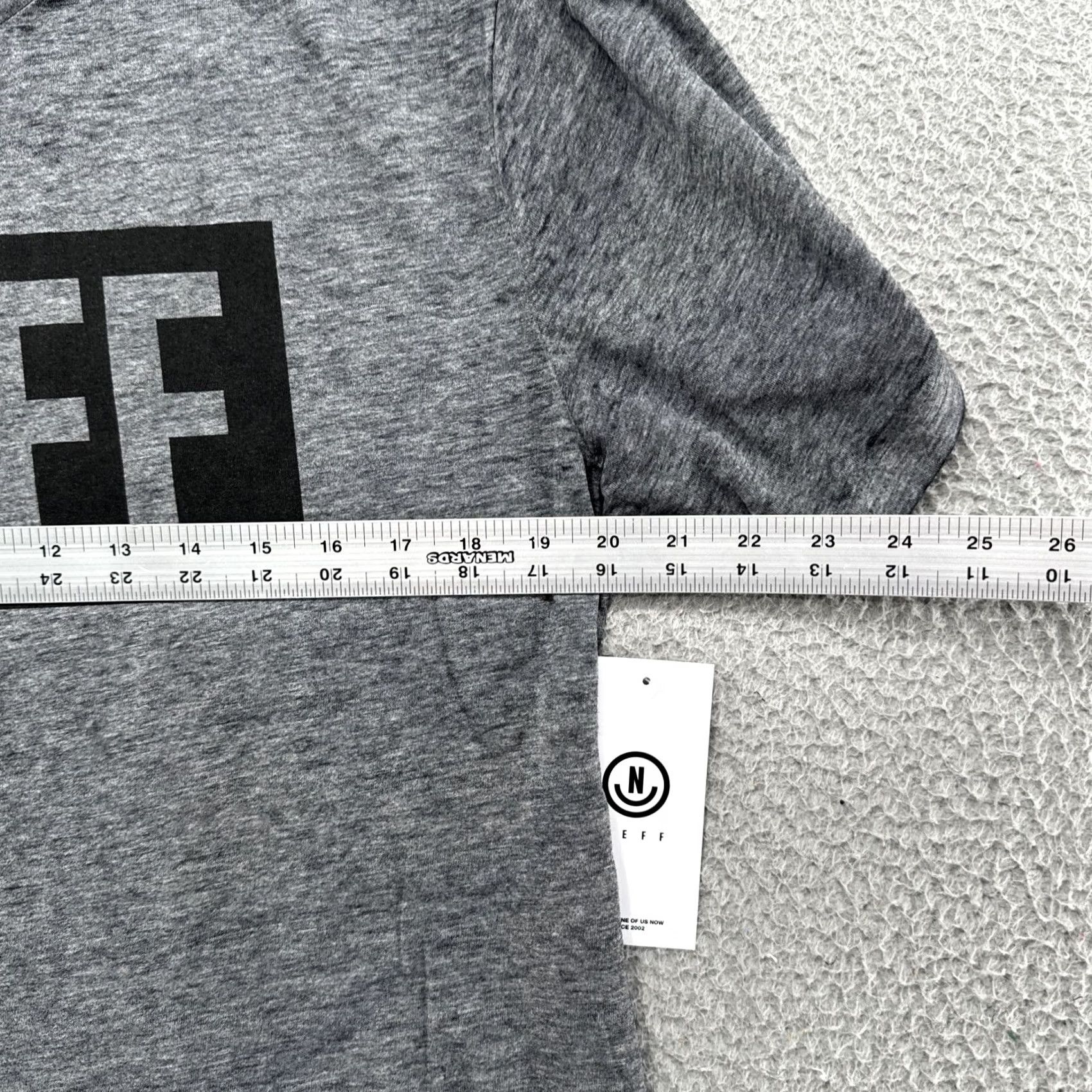Spell Neff Gray Spell Out T-Shirt Tee Skater Streetwear Shirt L Men Logo Graphic Print Cotton Size US L / EU 52-54 / 3 - 4 Thumbnail