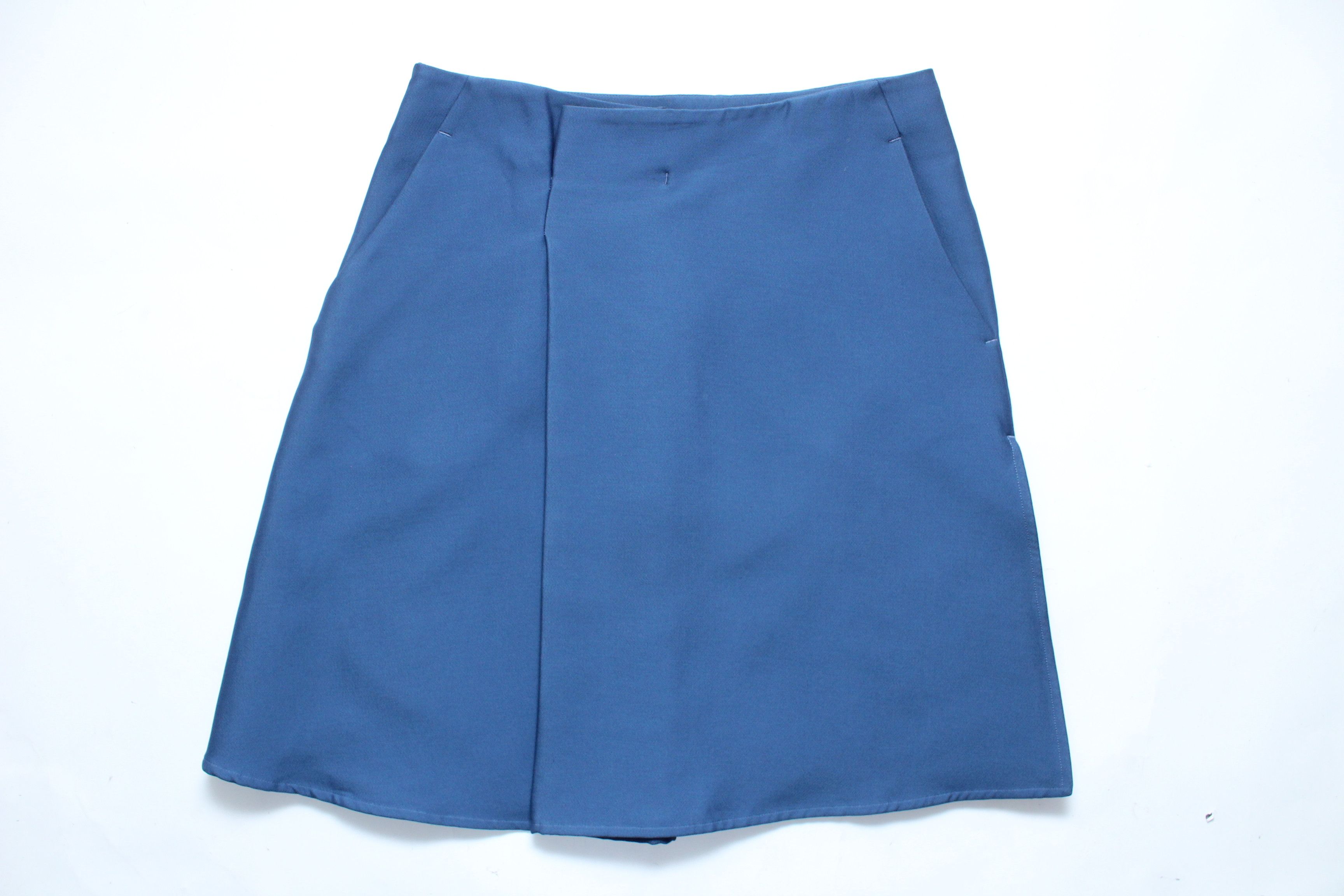 Jil Sander Jil Sander 2015 Silk Blend Wrap Mini Skirt Blue IT 38 Size 26" / US 2 / IT 38 - 1 Thumbnail