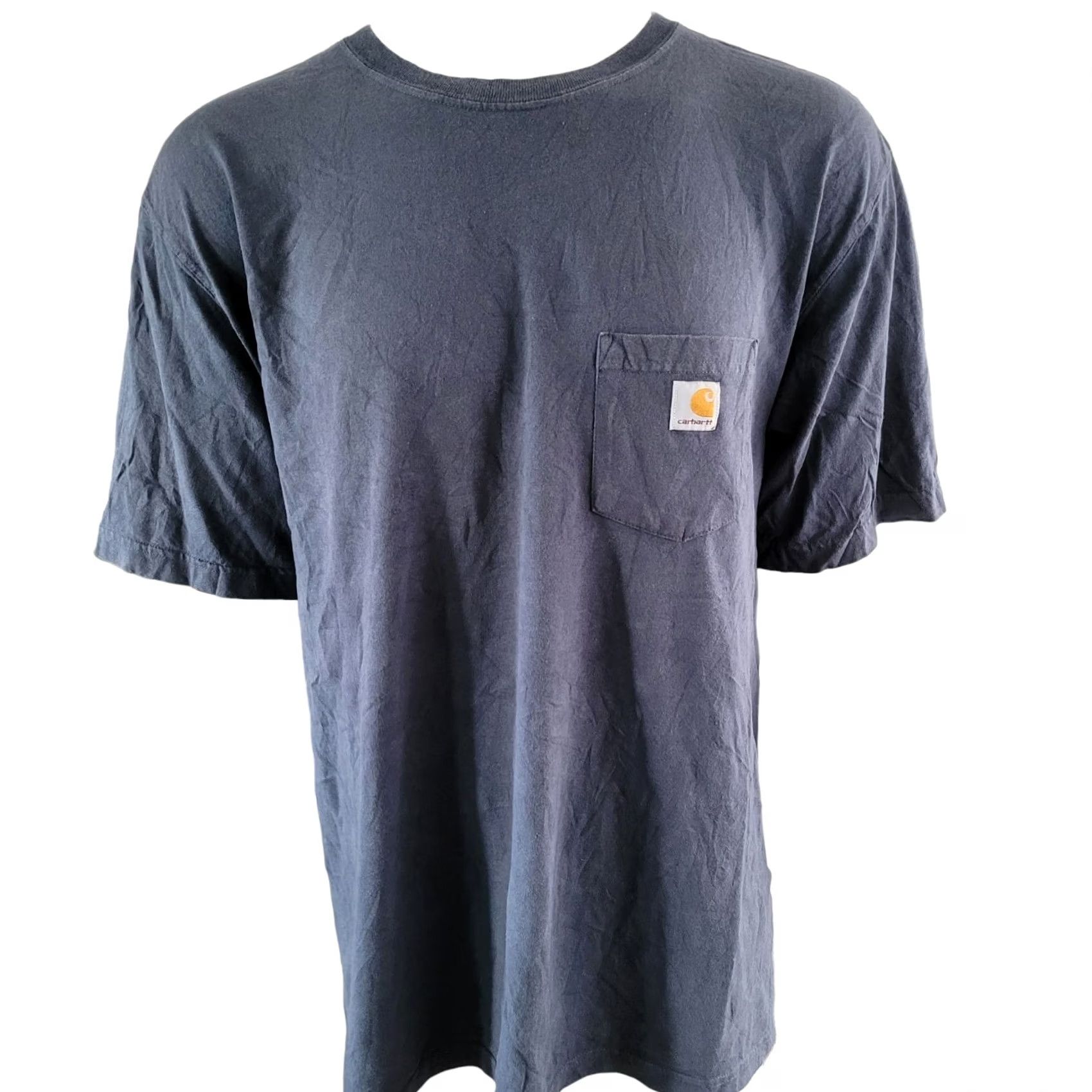 Carhartt VINTAGE Carhartt Navy Blue T-Shirt 2XL Original Fit Tee Mens Shirt Navy 2XL Carhartt Tee 90s event era Size US XXL / EU 58 / 5 - 2 Thumbnail