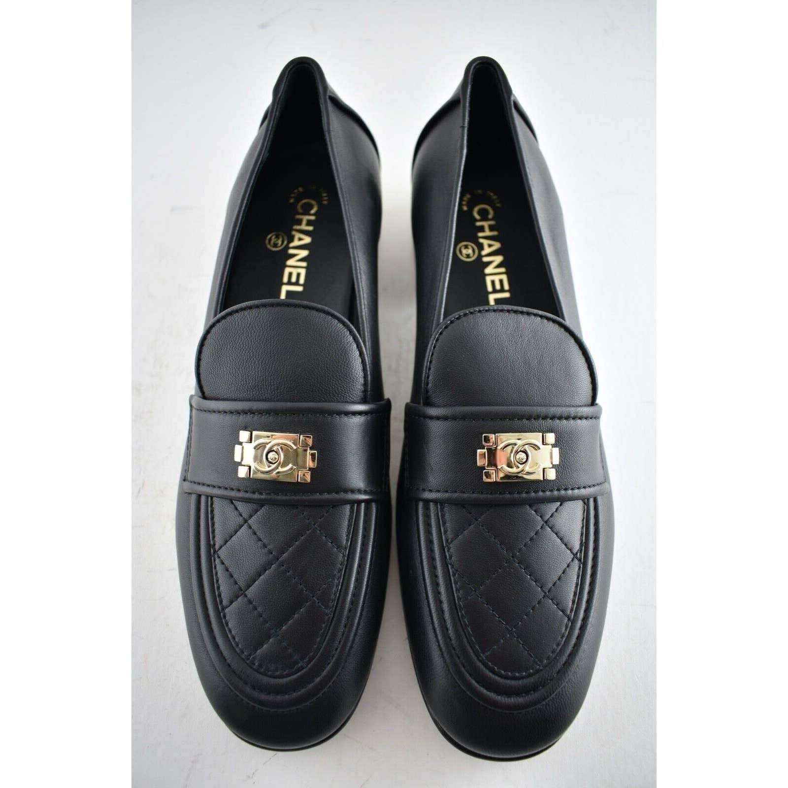 Chanel 20B Quilted Boy Lego Metal CC Mule Slip Flat Loafer 41.5 Size US 11.5 / IT 41.5 - 1 Thumbnail