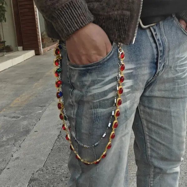 VIBE Multicolored Agate Pants Chain Size ONE SIZE - 1 Thumbnail