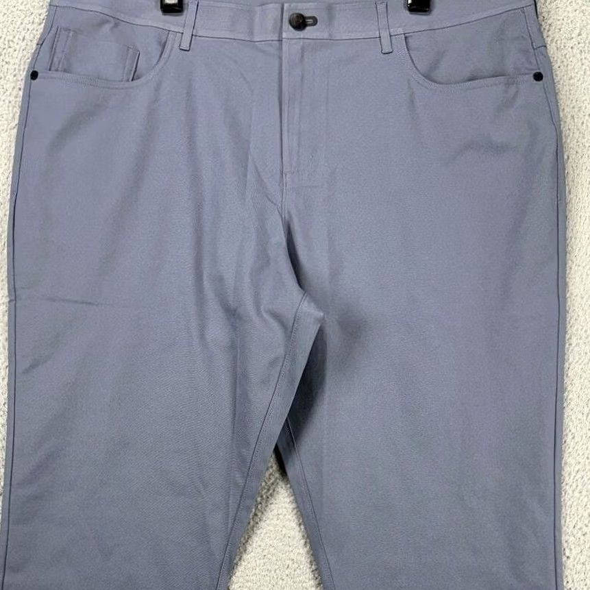 Vintage Public Rec Pants Mens 44X34 Grey Chino Workday 5-Pockets Straight Leg NEW Size US 44 / EU 60 - 2 Thumbnail