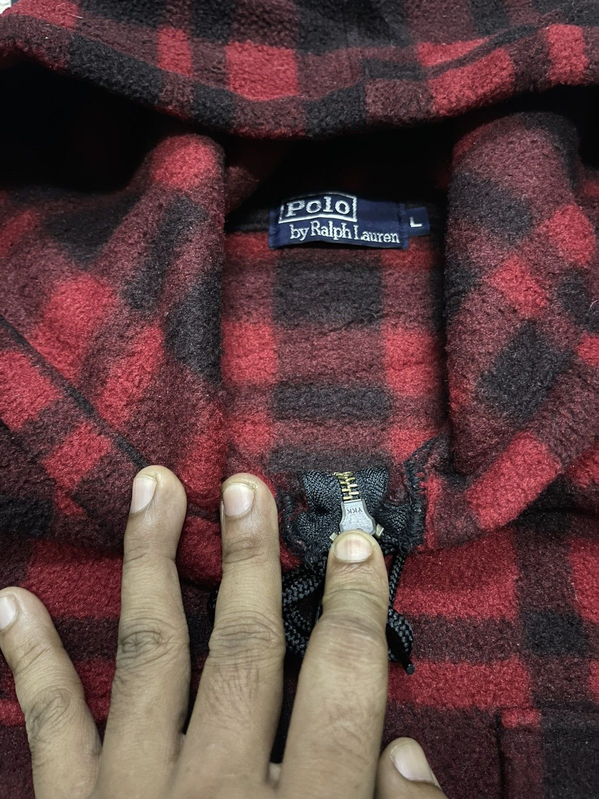 Polo Ralph Lauren 90s POLO RALPH LAUREN ANORAK HALF ZIPPER FLEECE HOODIE Size US L / EU 52-54 / 3 - 10 Thumbnail