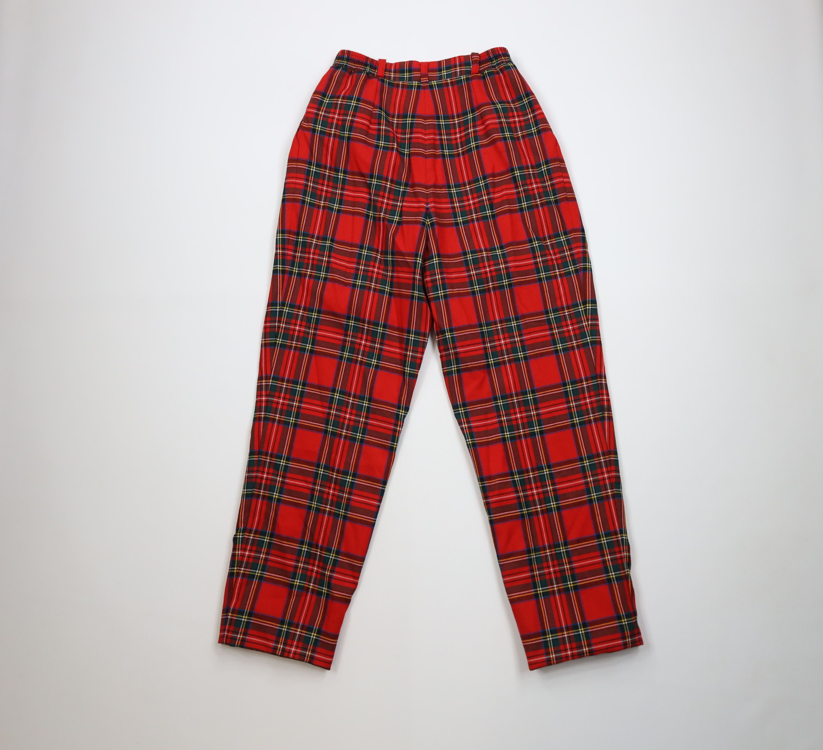 Vintage Vintage 90s Streetwear Tapered Leg Chino Pants Red Plaid Size 28" / US 6 / IT 42 - 9 Thumbnail