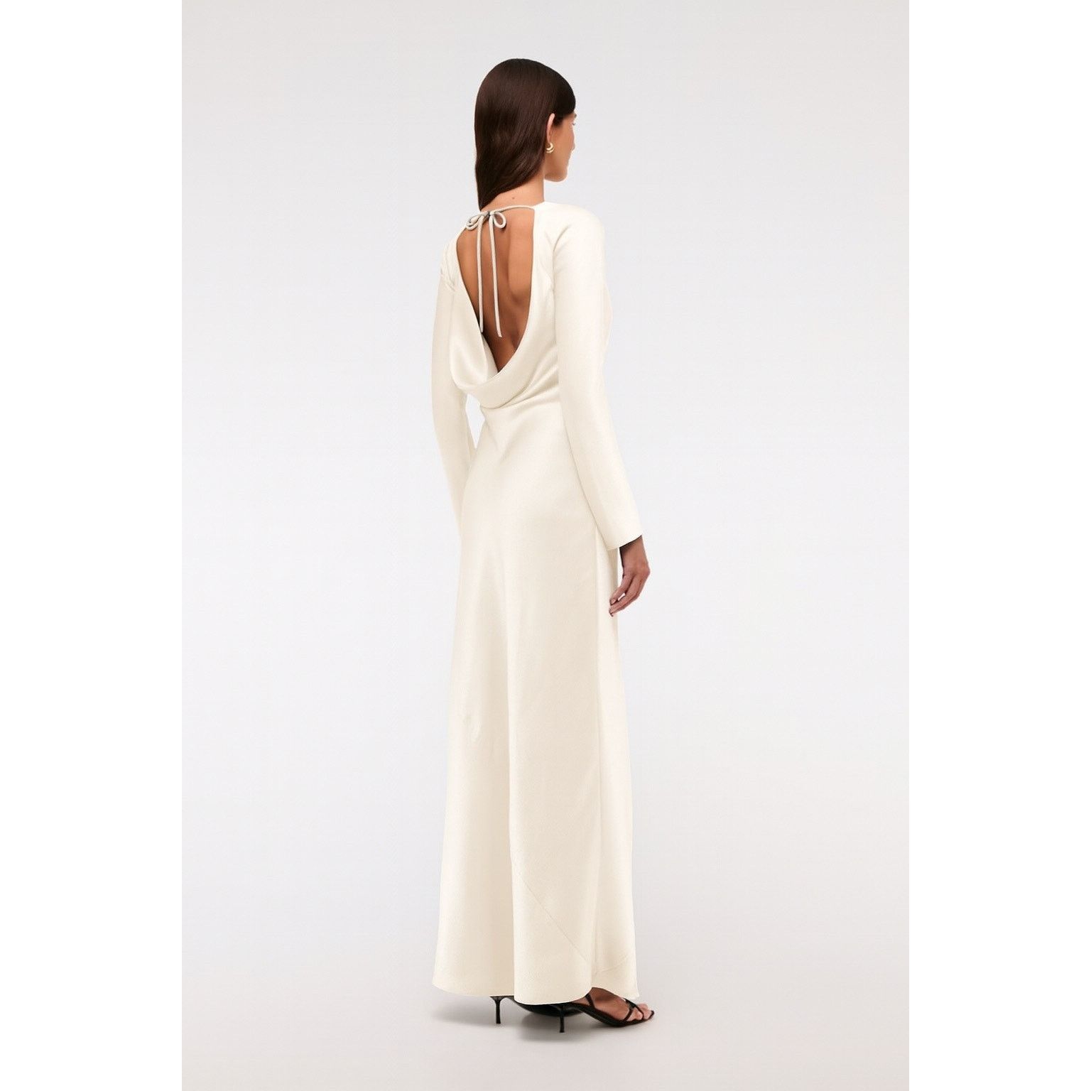 NWT Abercrombie Fitch Wedding Long-Sleeve Cowl Back Dress XS