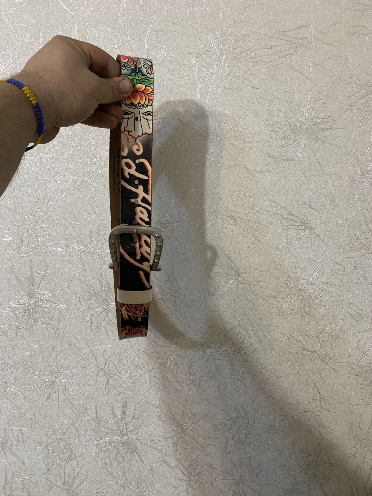 Ed Hardy × Vintage Vintage Ed Hardy by Christian Audigier Y2K Leather Rare Belt Size ONE SIZE - 6 Thumbnail
