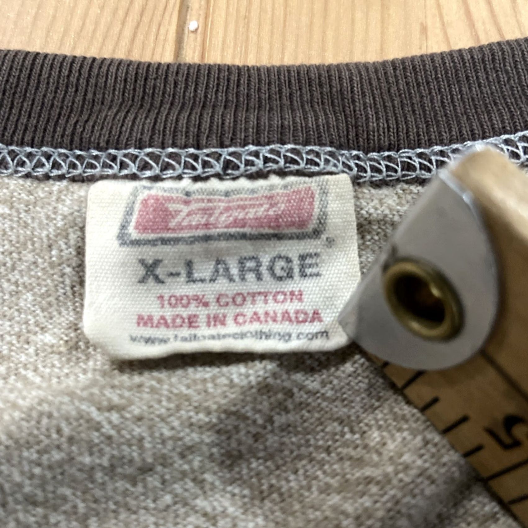 Vintage Vtg Tailgate Brand Collegiate Style Eagle "Candtanuca" Native XL Brown T-Shirt Men 90s Regular Short Sleeve Crew Neck Cotton Vintage 1990s Size US XL / EU 56 / 4 - 4 Thumbnail