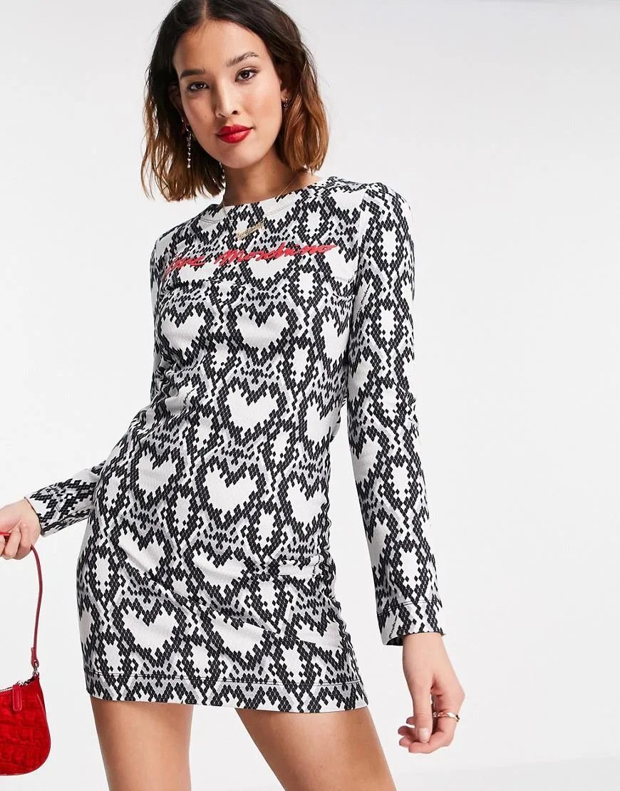 Love Moschino × Moschino Love Moschino Multi Heart Print Cotton Dress US6 IT42 Size M / US 6-8 / IT 42-44 - 1 Thumbnail