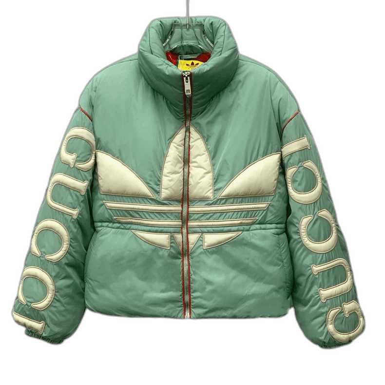 Gucci Gucci x Adidas Green ZipUp Puffer Jacket-2506 Size XS / US 0-2 / IT 36-38 - 1 Thumbnail